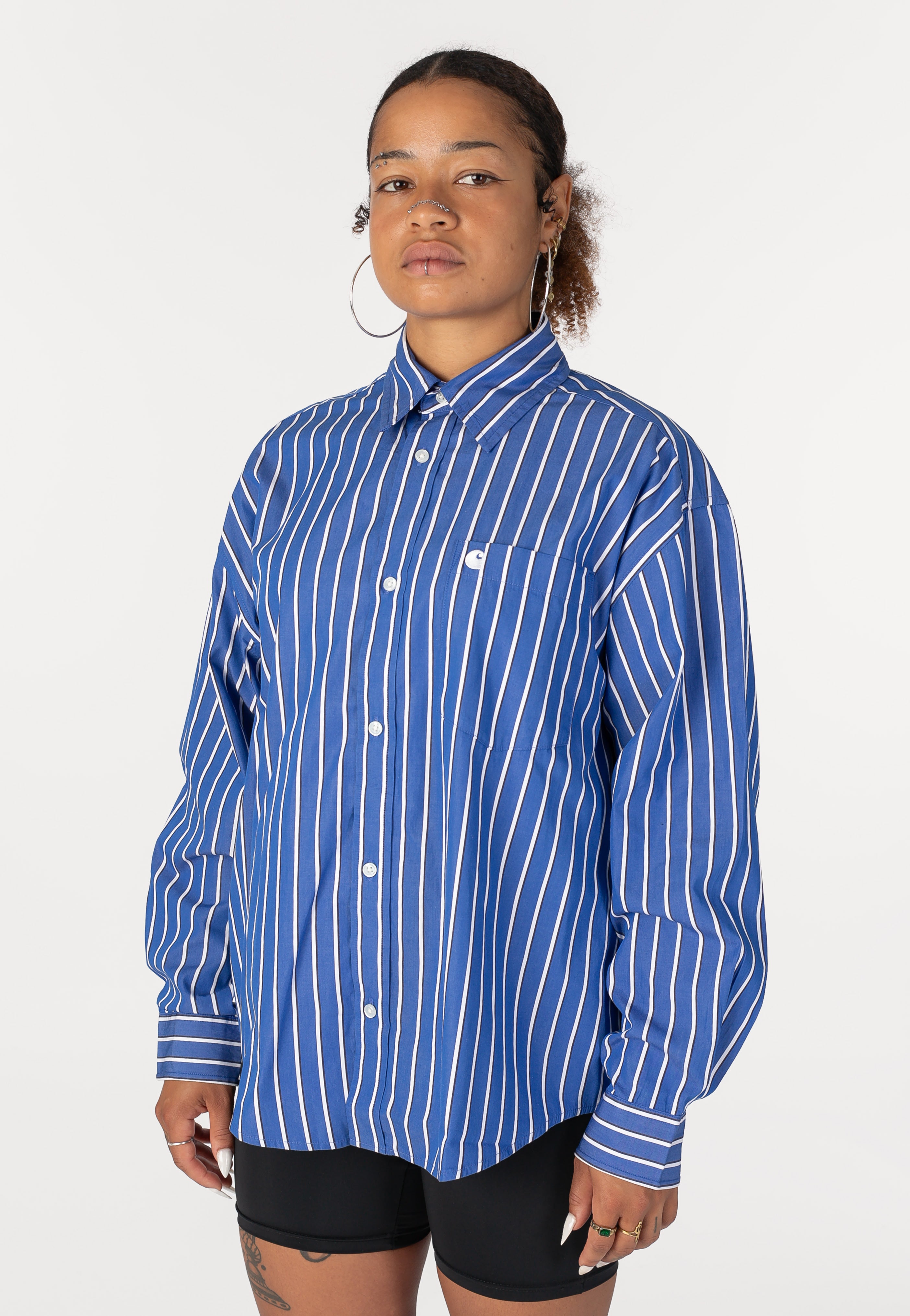 Carhartt WIP - W' Gowan Gowan Stripe/Lapis - Shirt | Women-Image