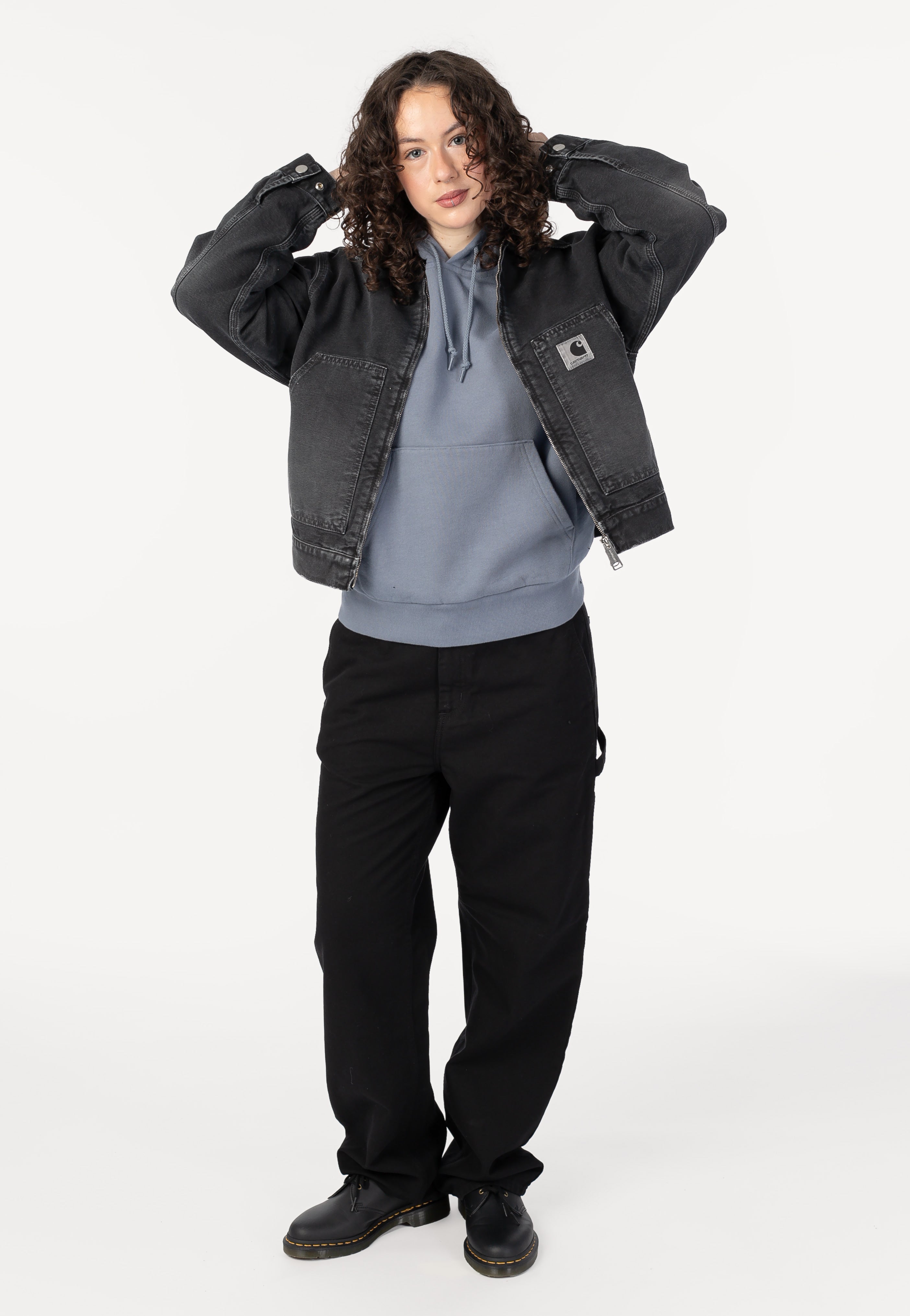 Carhartt WIP - W' Hooded Casey Shady Blue/Silver - Hoodie | Women-Image