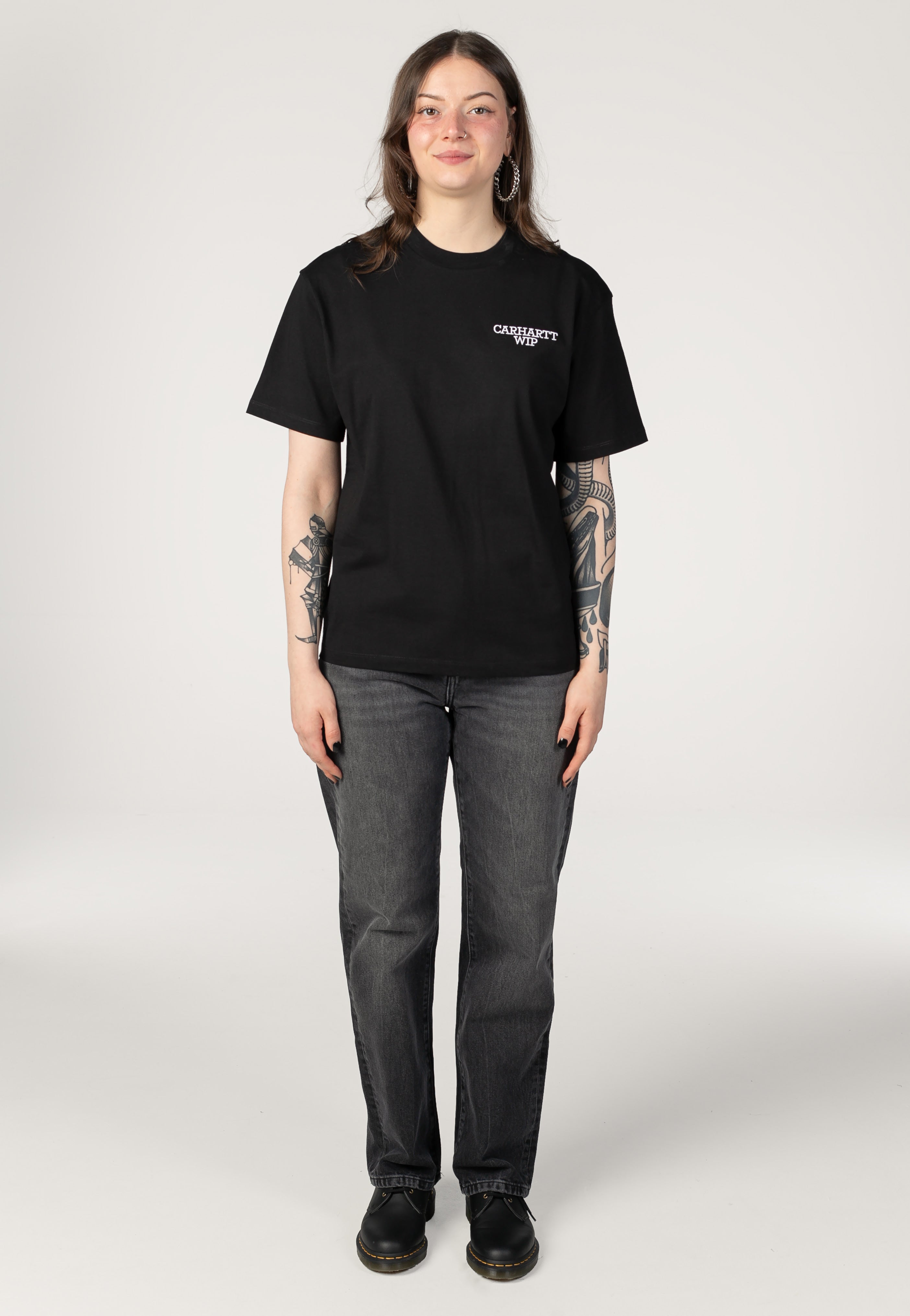 Carhartt WIP - W' Hugging Cats Black - T-Shirt | Women-Image