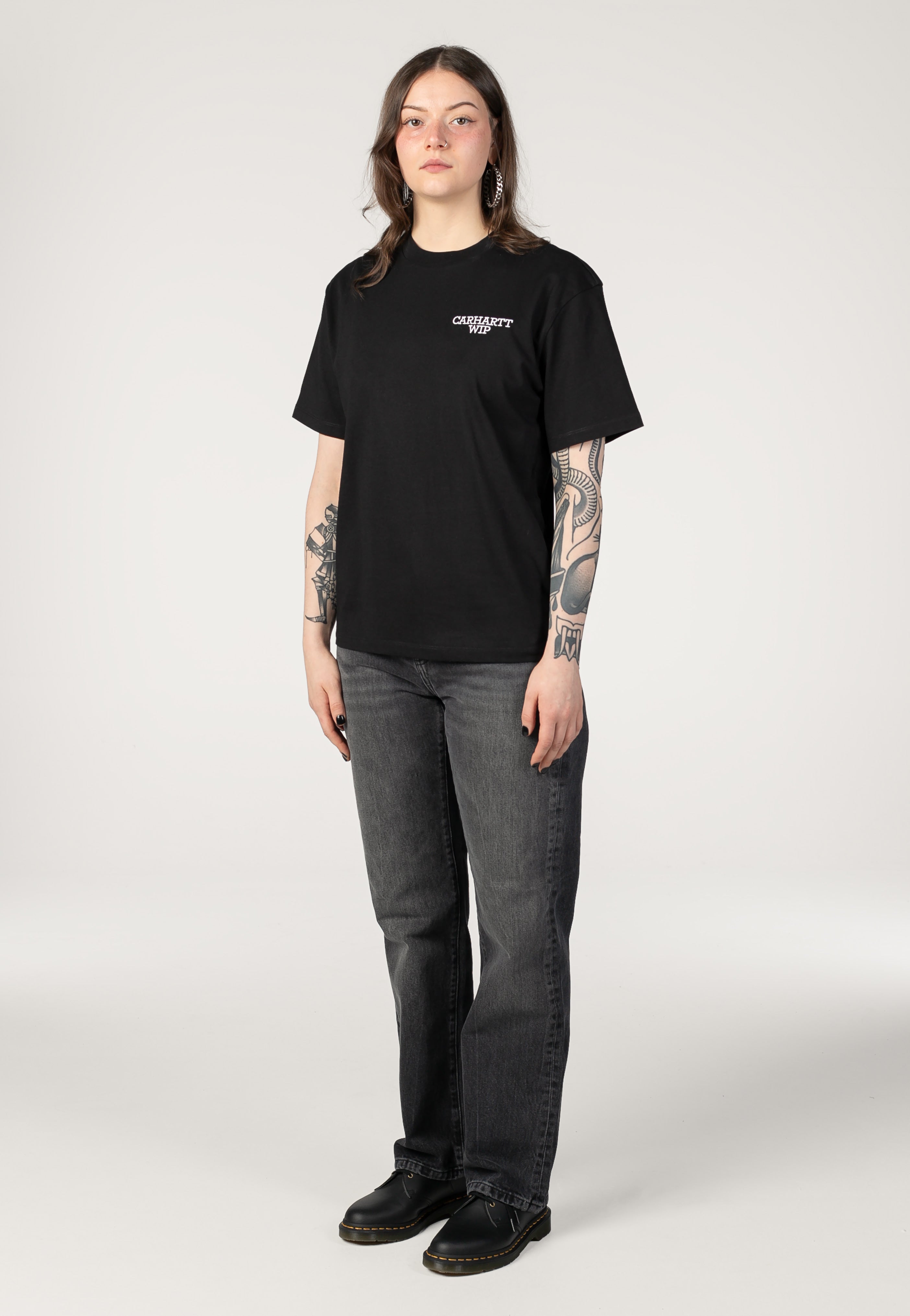Carhartt WIP - W' Hugging Cats Black - T-Shirt | Women-Image