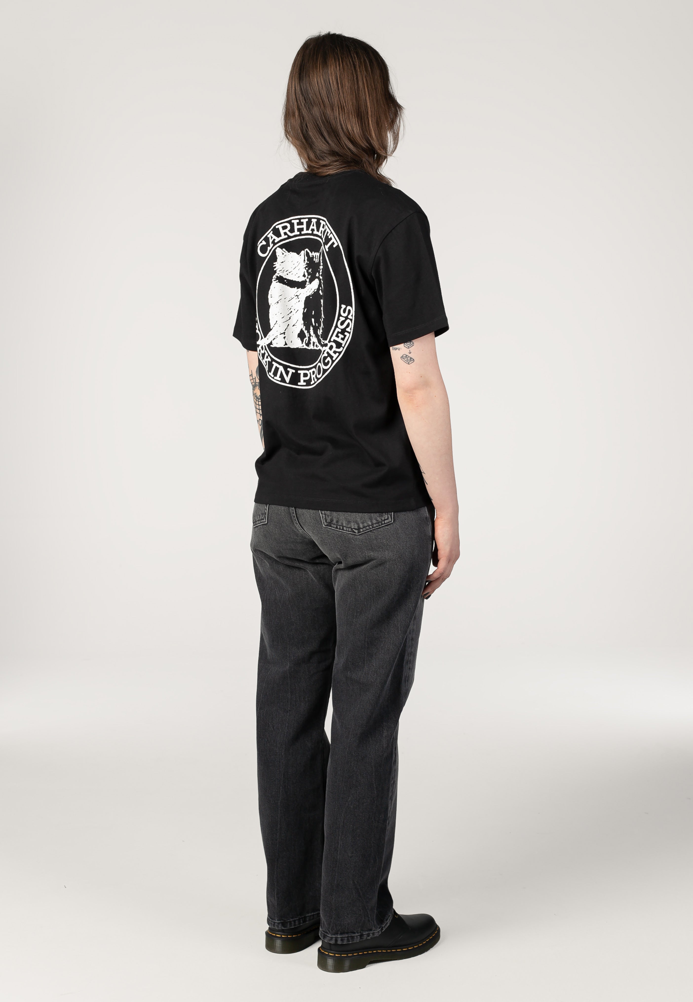 Carhartt WIP - W' Hugging Cats Black - T-Shirt | Women-Image