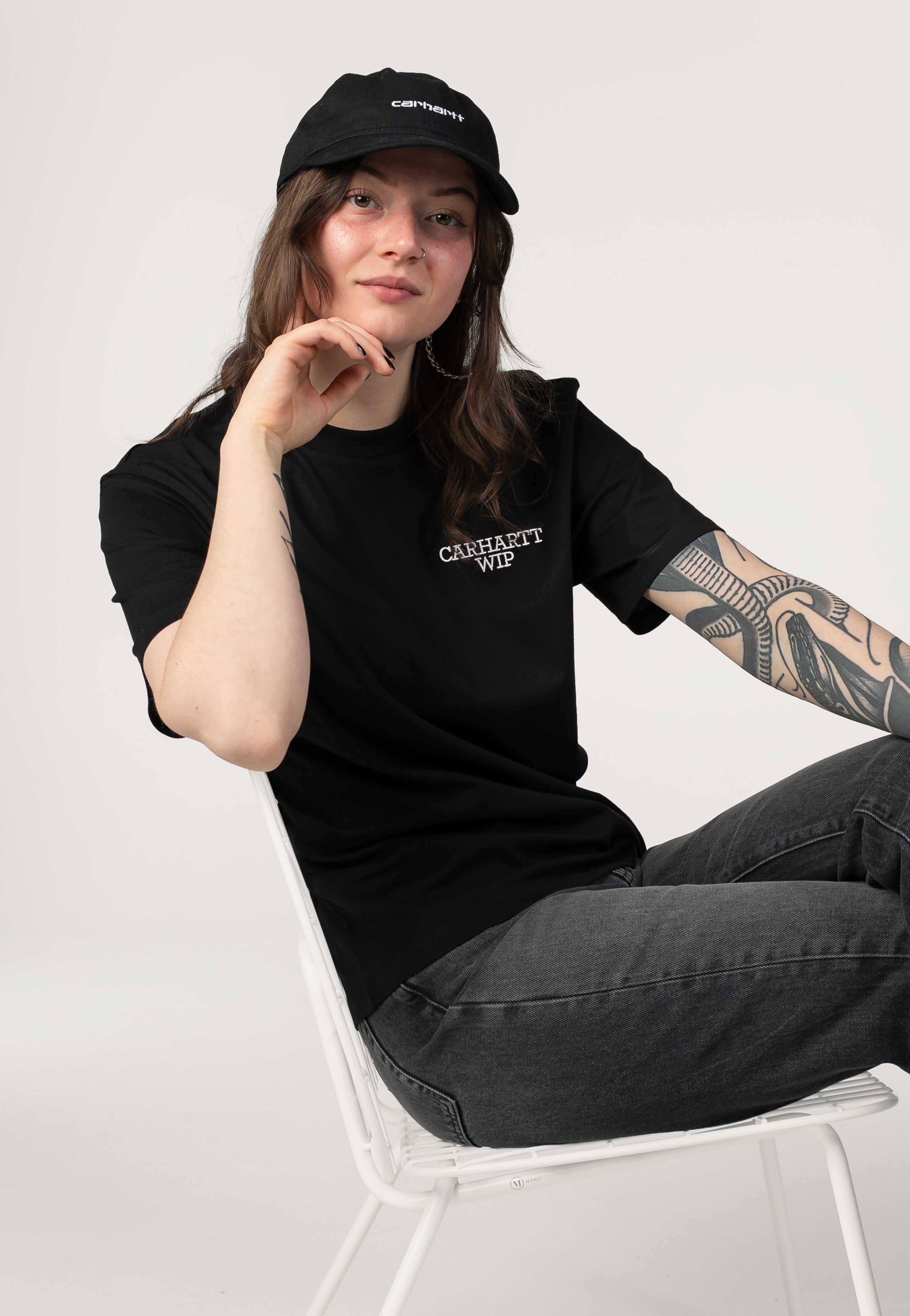 Carhartt WIP - W' Hugging Cats Black - T-Shirt | Women-Image