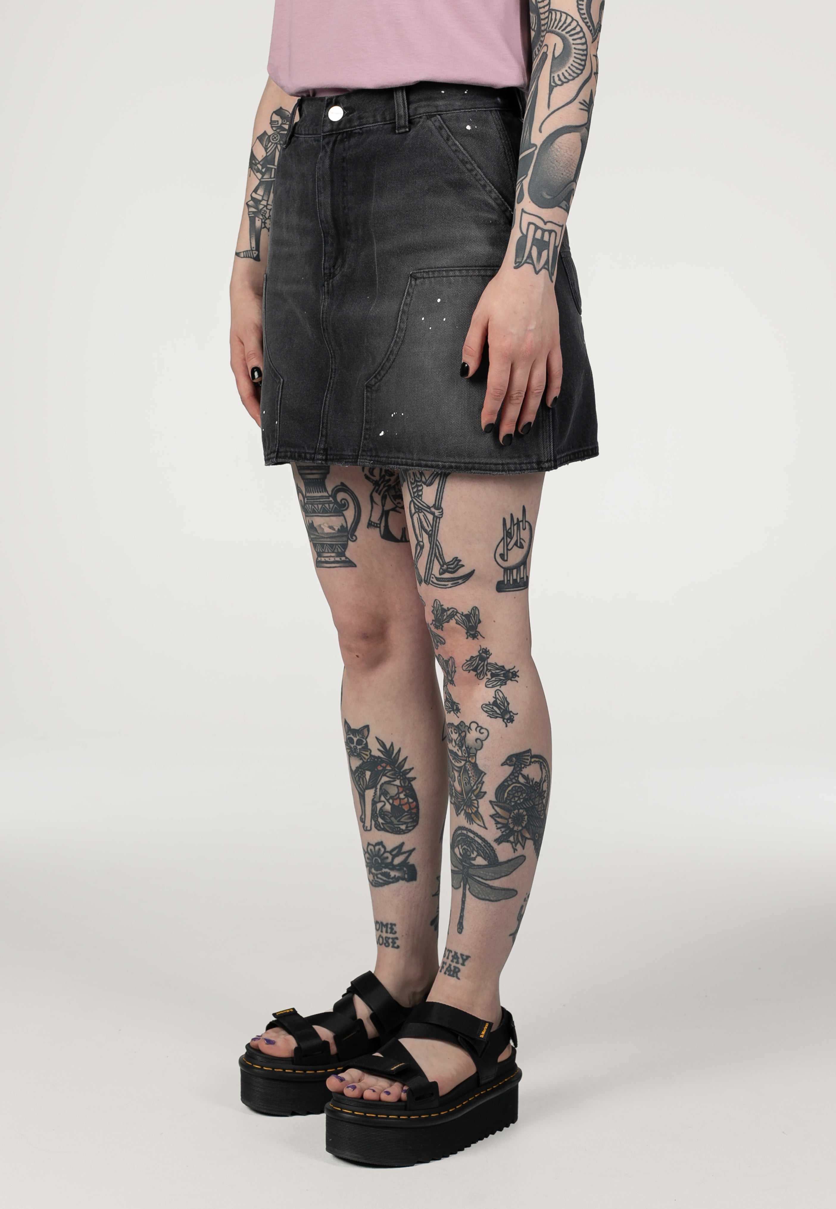 Carhartt WIP - W' Maeve Double Knee Destroy Wash Black - Skirt | Women-Image