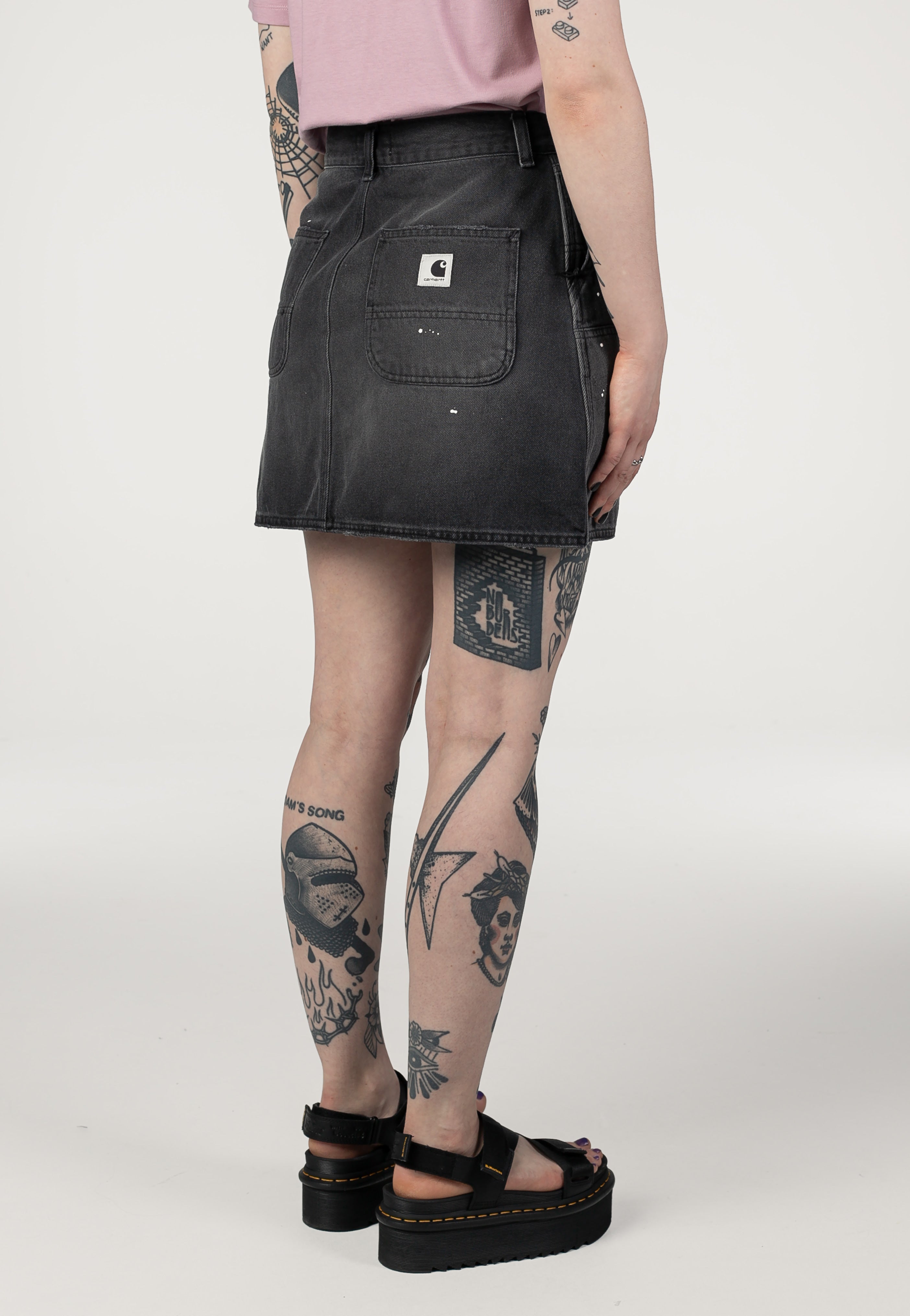 Carhartt WIP - W' Maeve Double Knee Destroy Wash Black - Skirt | Women-Image