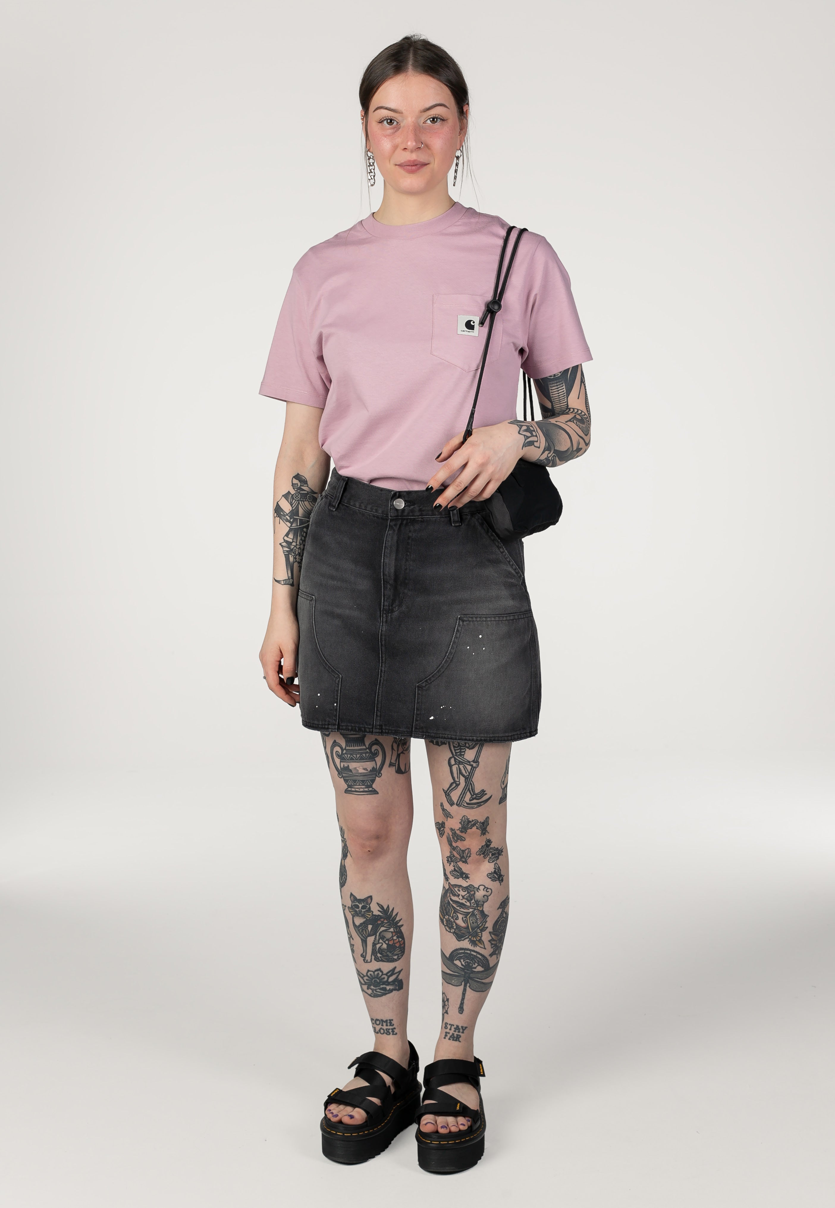 Carhartt WIP - W' Maeve Double Knee Destroy Wash Black - Skirt | Women-Image