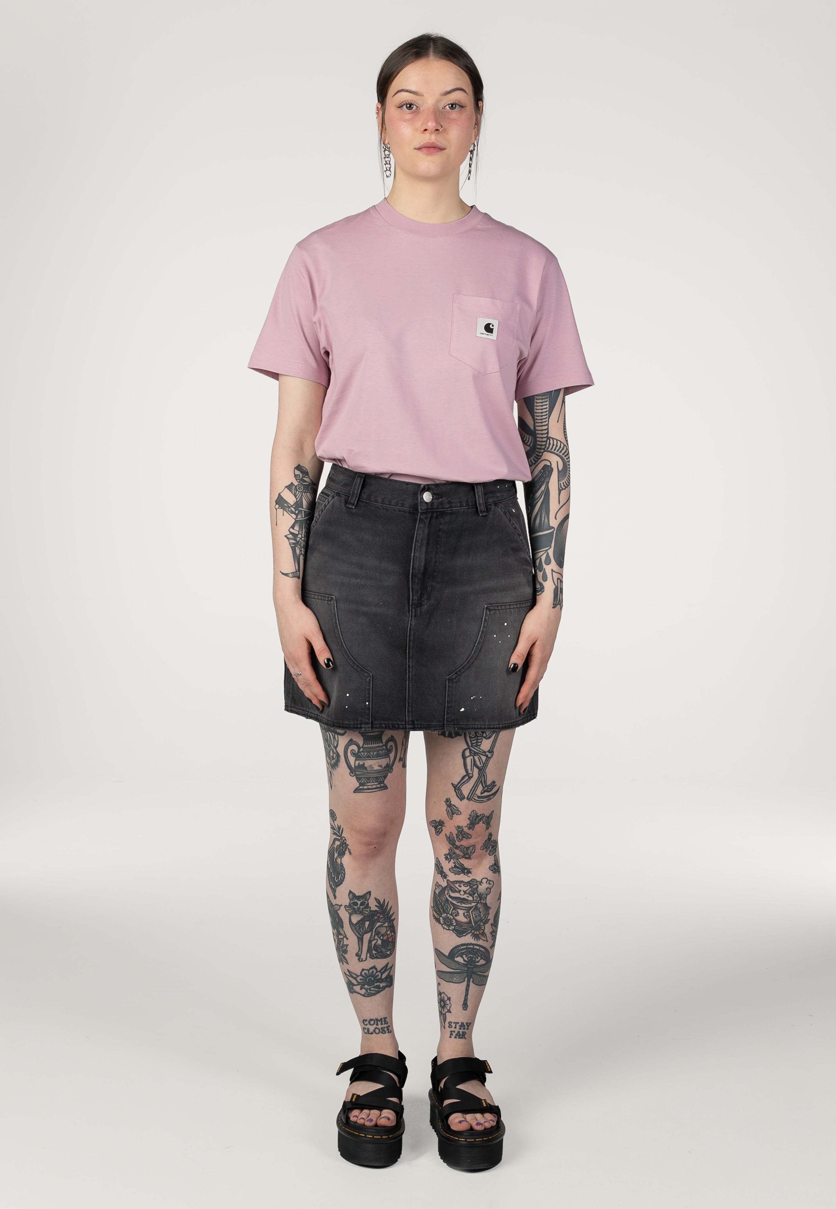 Carhartt WIP - W' Maeve Double Knee Destroy Wash Black - Skirt | Women-Image