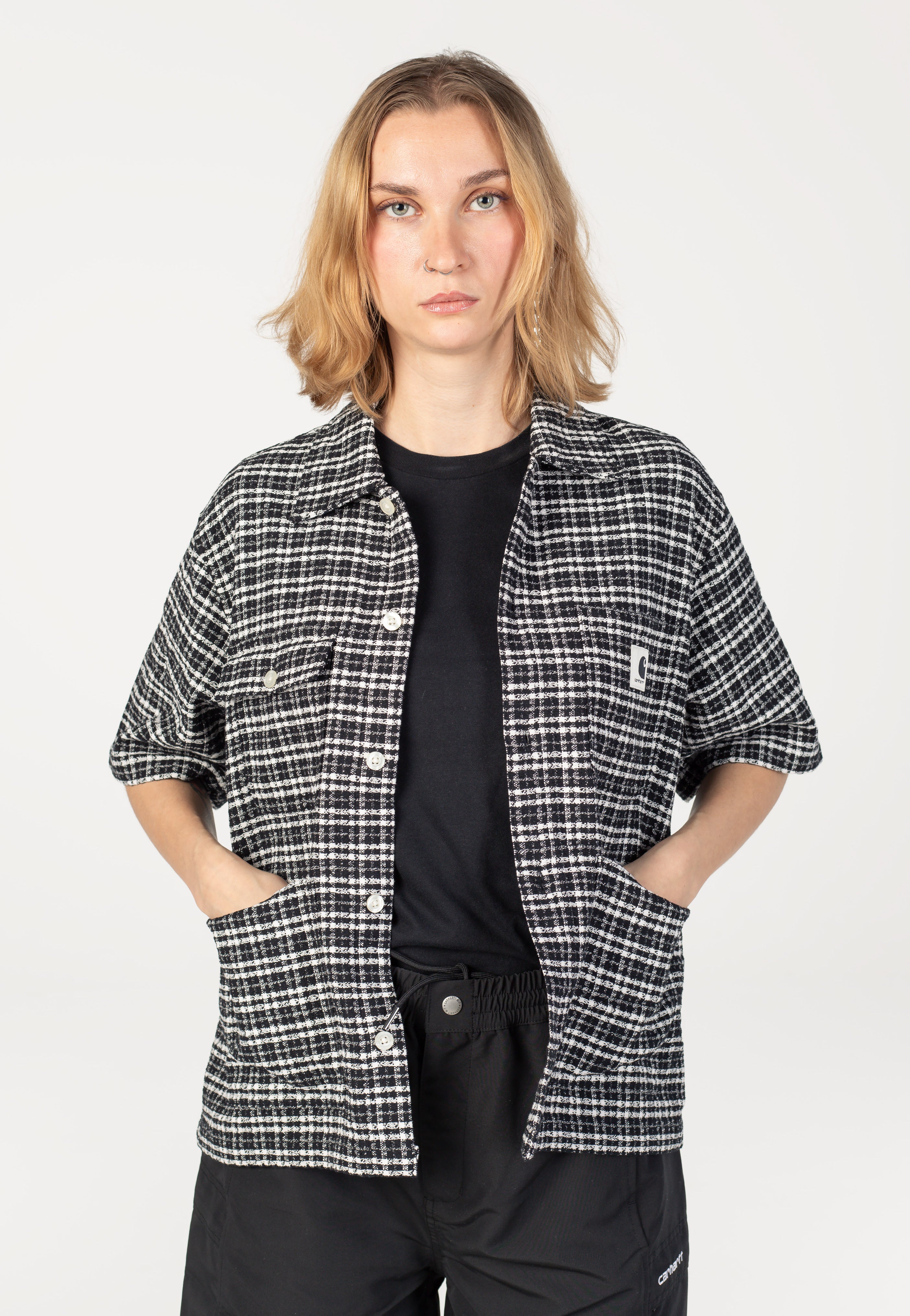 Carhartt WIP - W' Michigan Kander Check/Black - Shirt | Women-Image