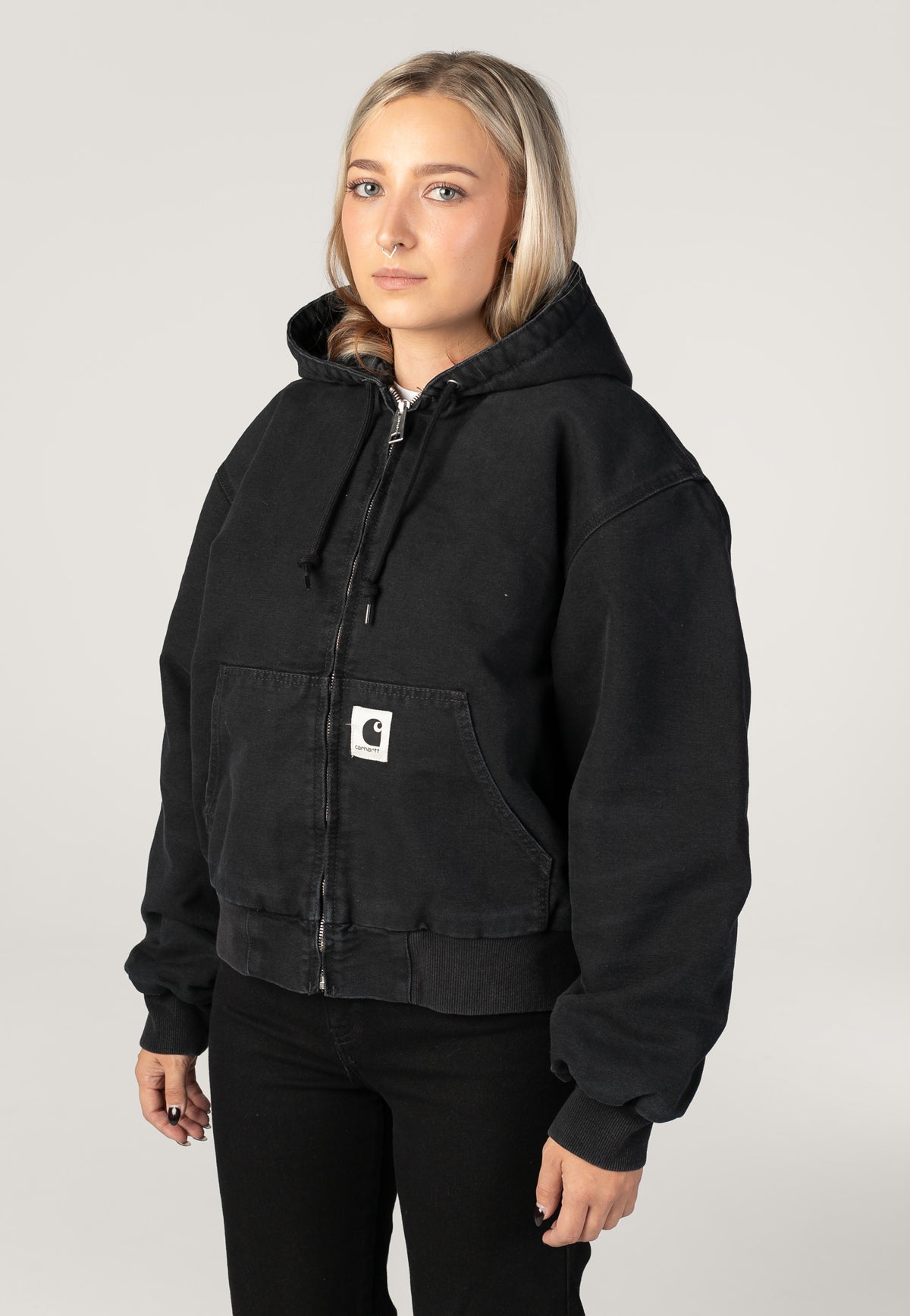 Carhartt WIP W' OG Active Stone Canvas Black Chaqueta | Women-Image