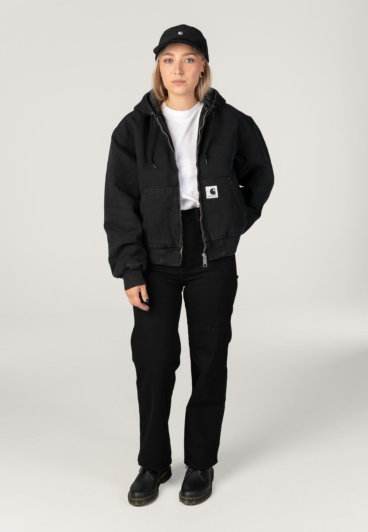 Carhartt WIP W' OG Active Stone Canvas Black Chaqueta | Women-Image