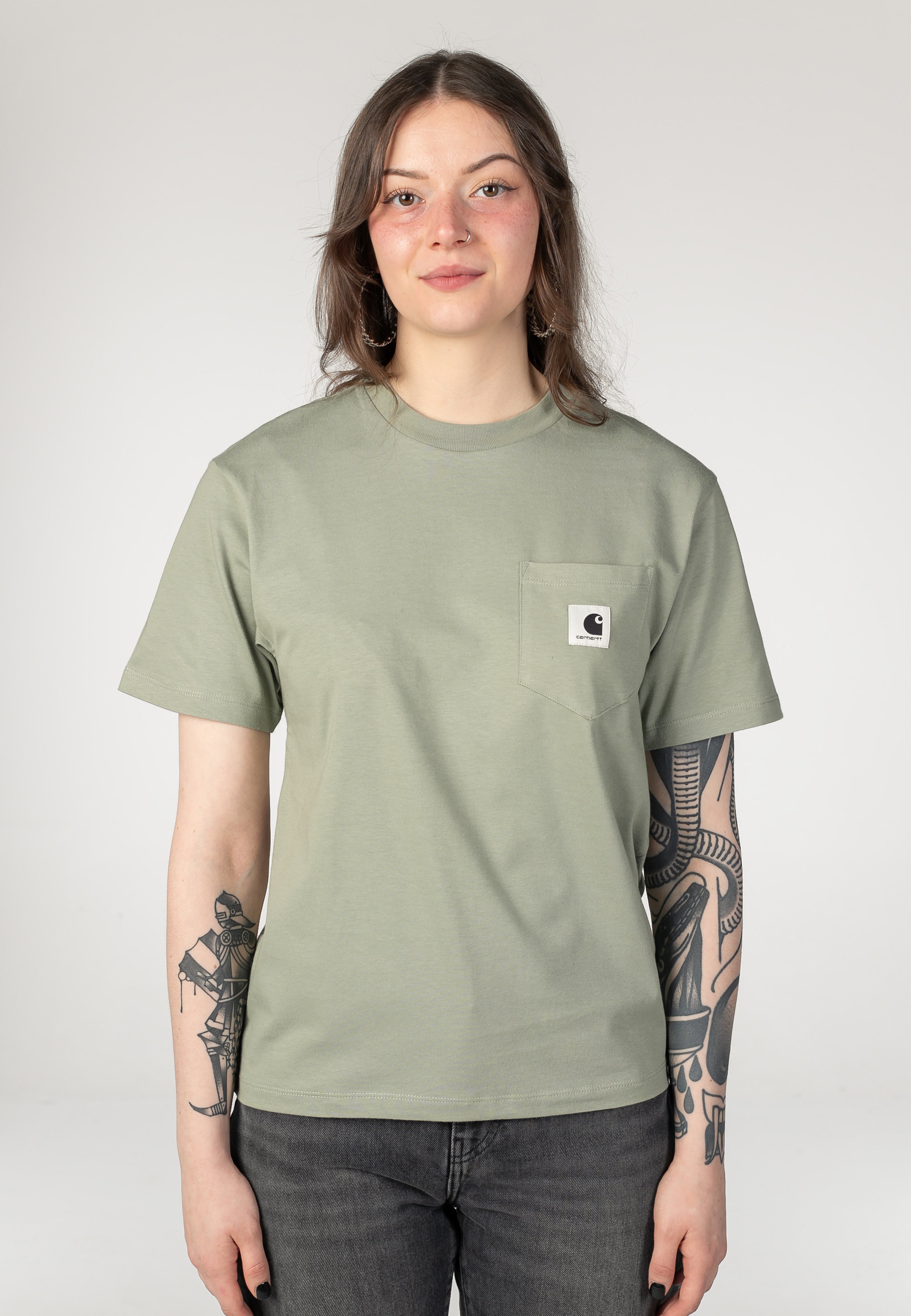 Carhartt WIP - W' Pocket Shady Green - T-Shirt | Women-Image