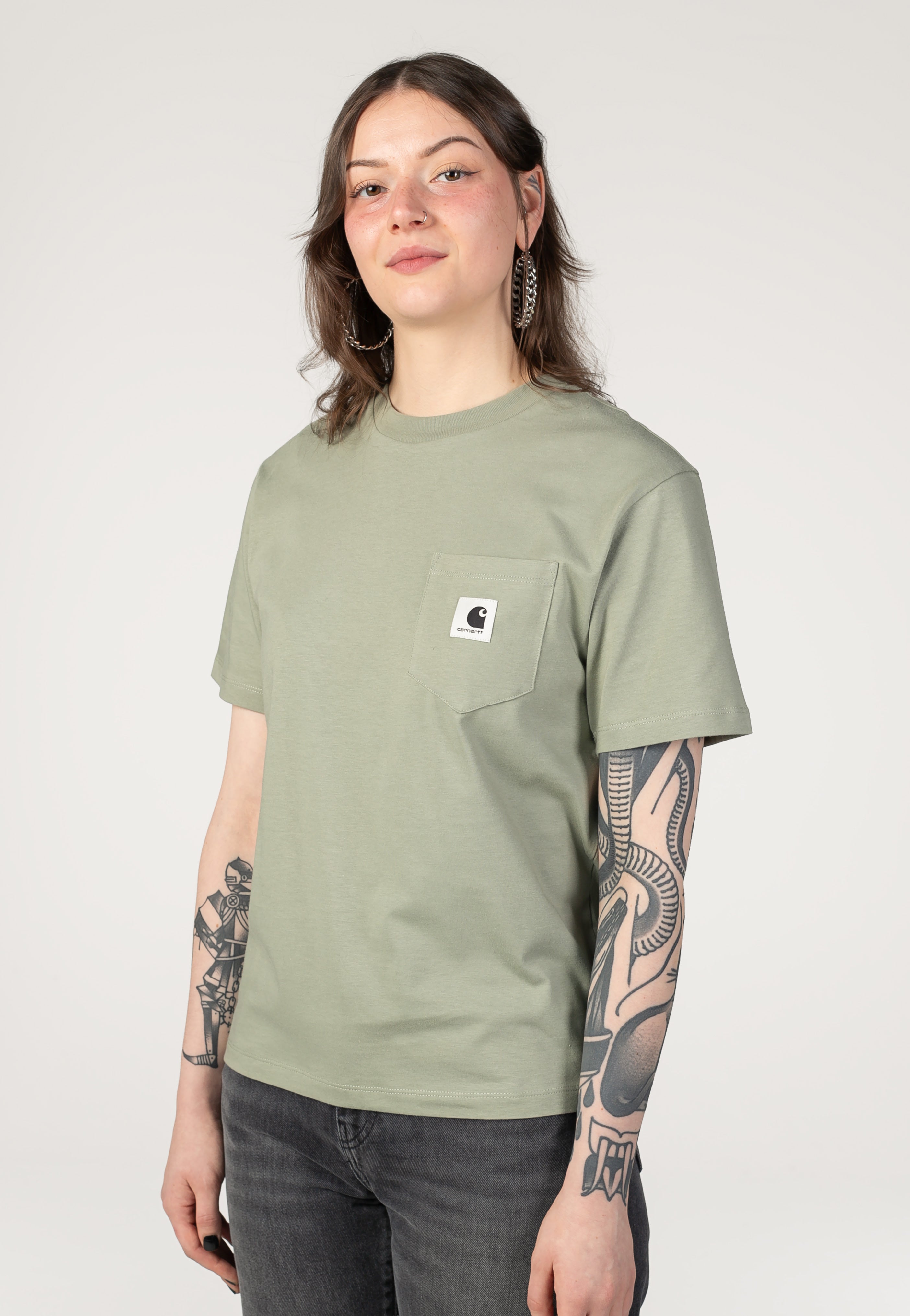 Carhartt WIP - W' Pocket Shady Green - T-Shirt | Women-Image