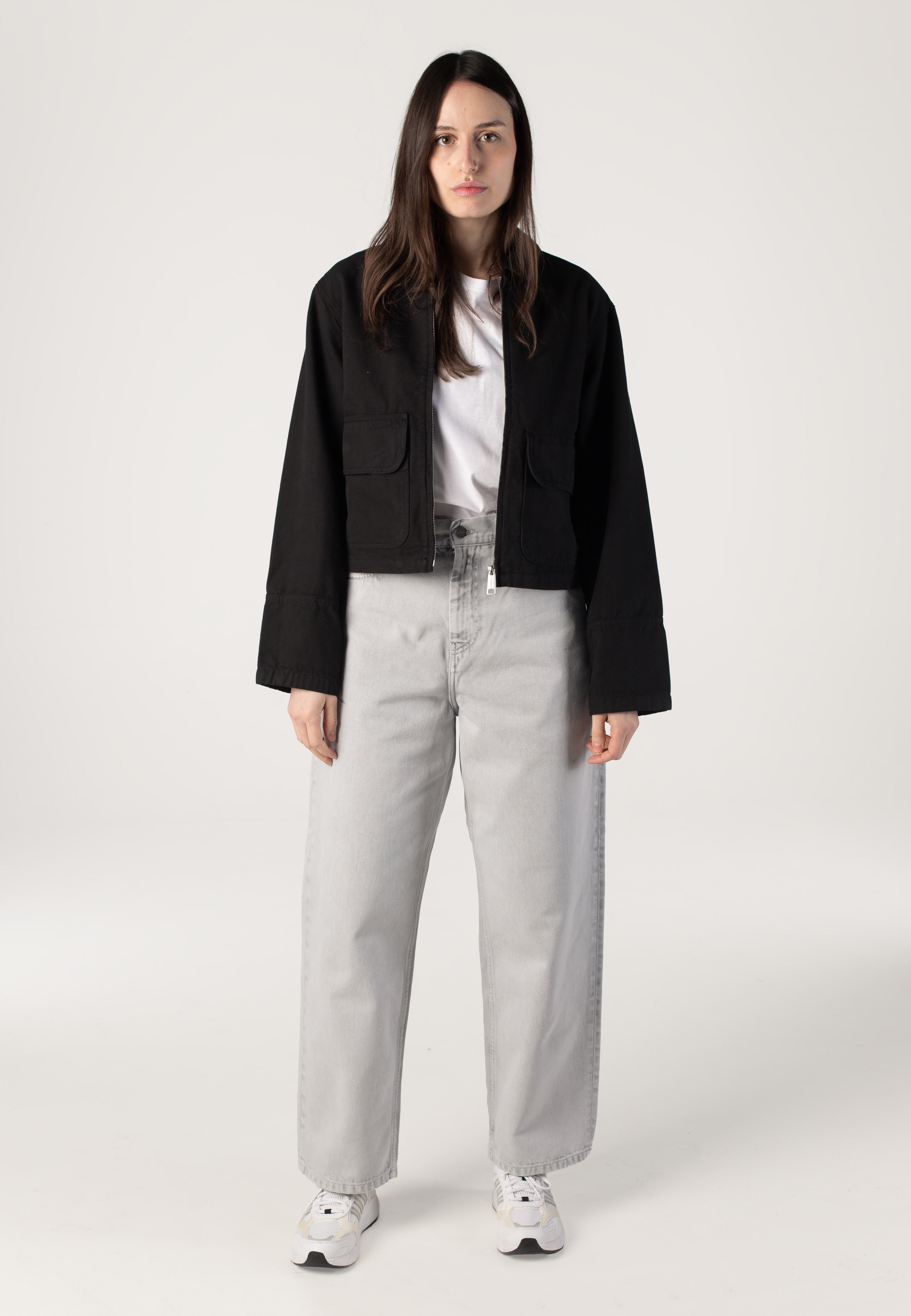 Carhartt WIP - W' Prescott Garment Dyed Black/Black - Jacket | Women-Image