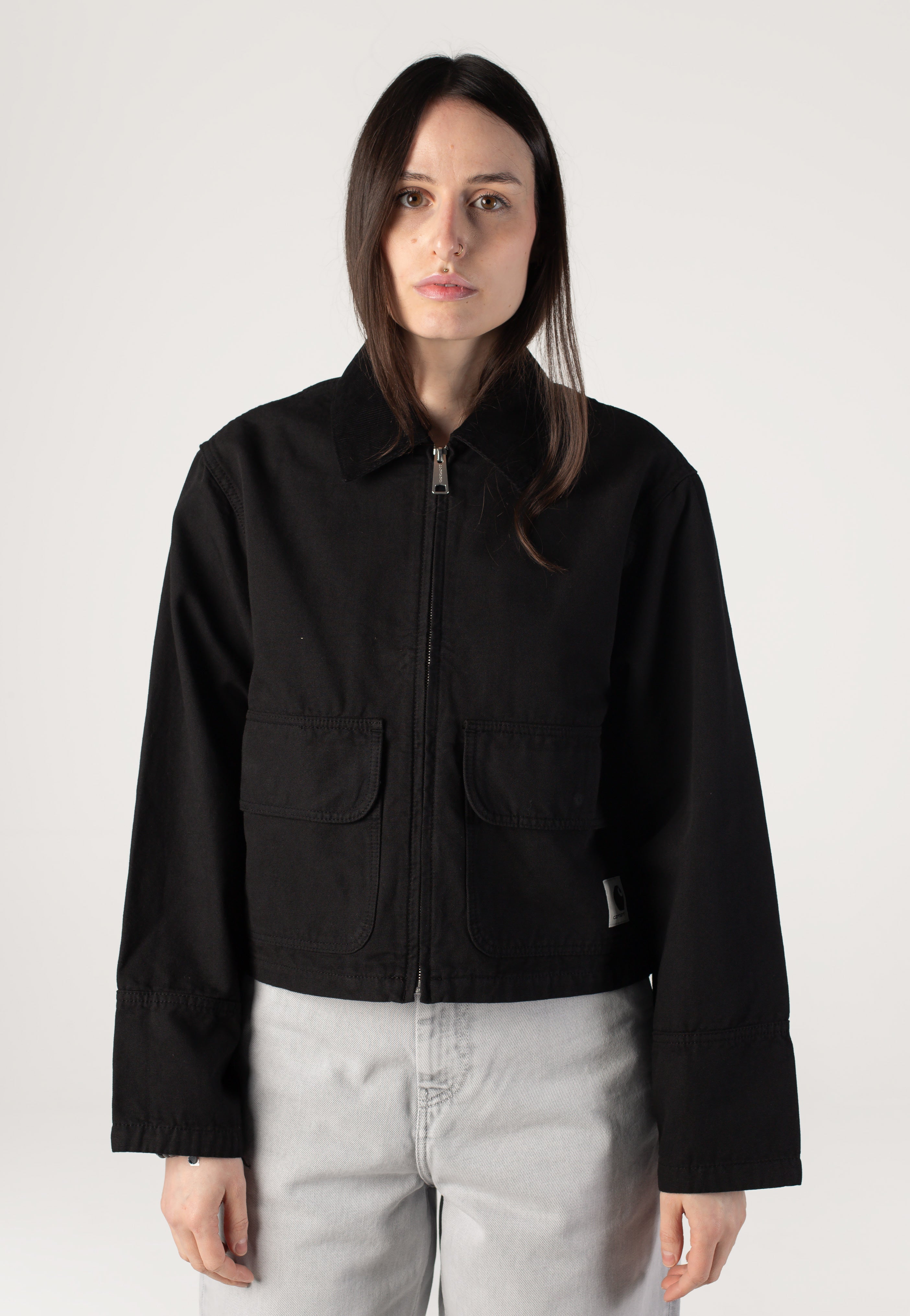 Carhartt WIP - W' Prescott Garment Dyed Black/Black - Jacket | Women-Image