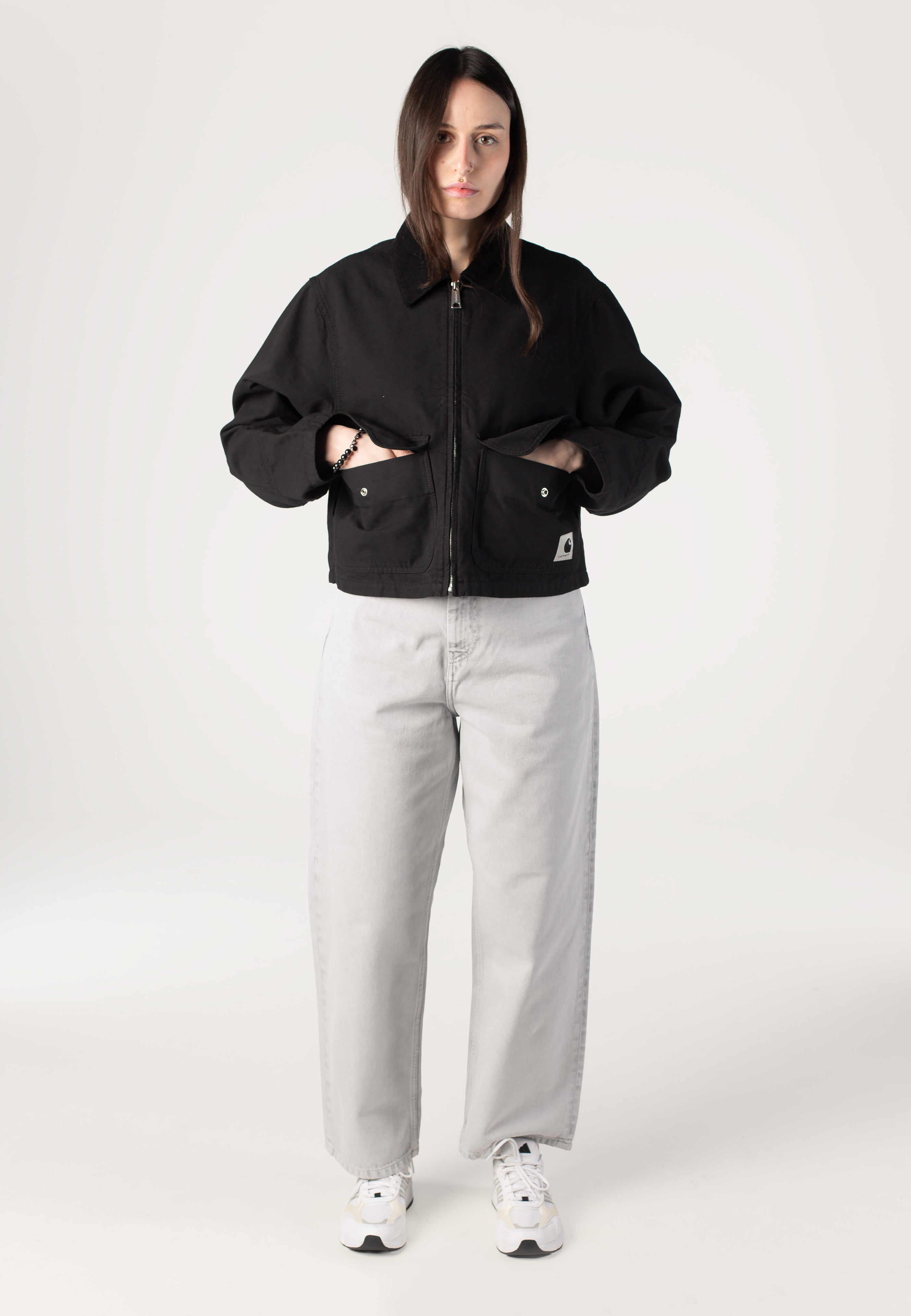 Carhartt WIP - W' Prescott Garment Dyed Black/Black - Jacket | Women-Image