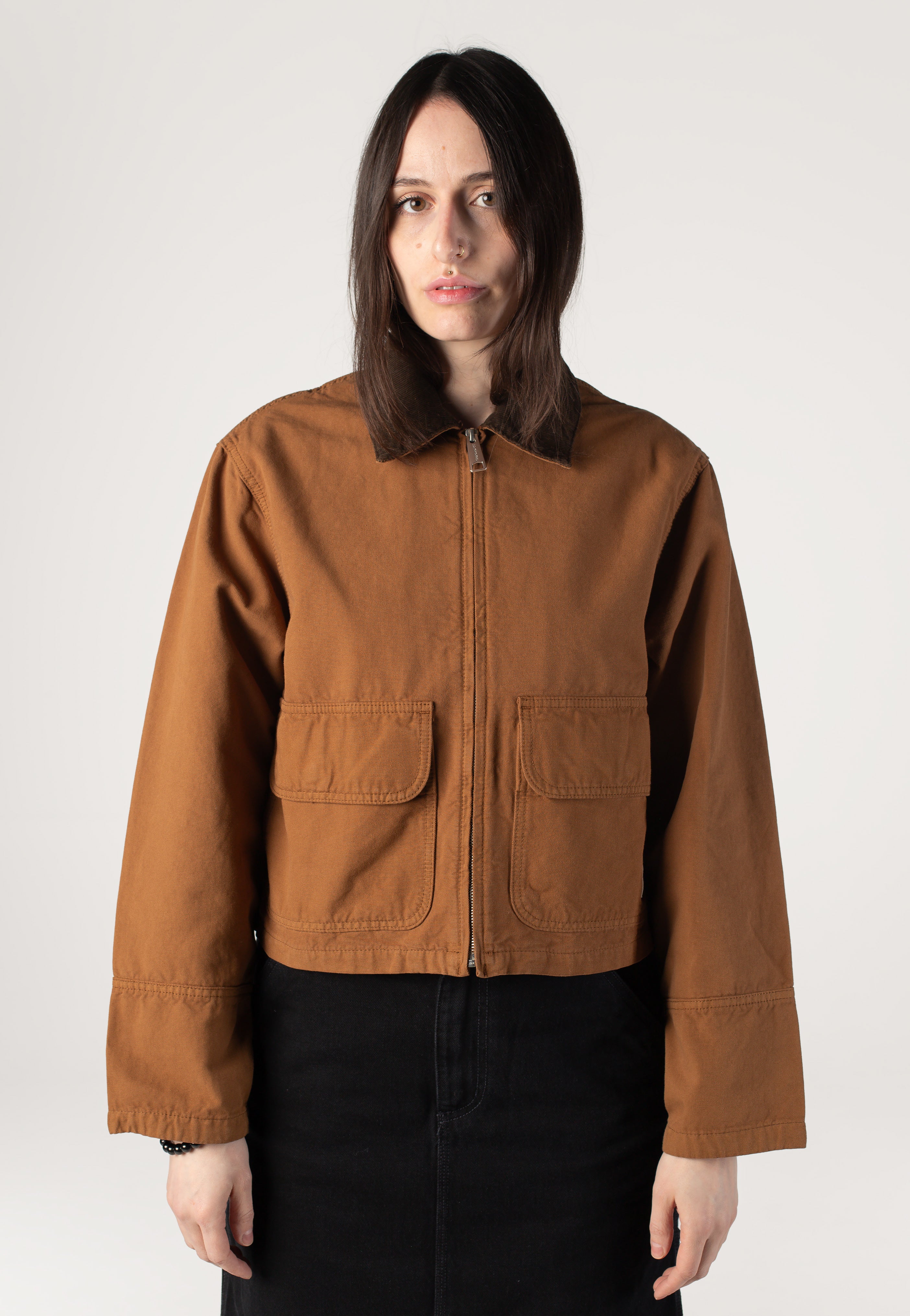 Carhartt WIP - W' Prescott Garment Dyed Hamilton Brown/Tobacco - Jacket | Women-Image