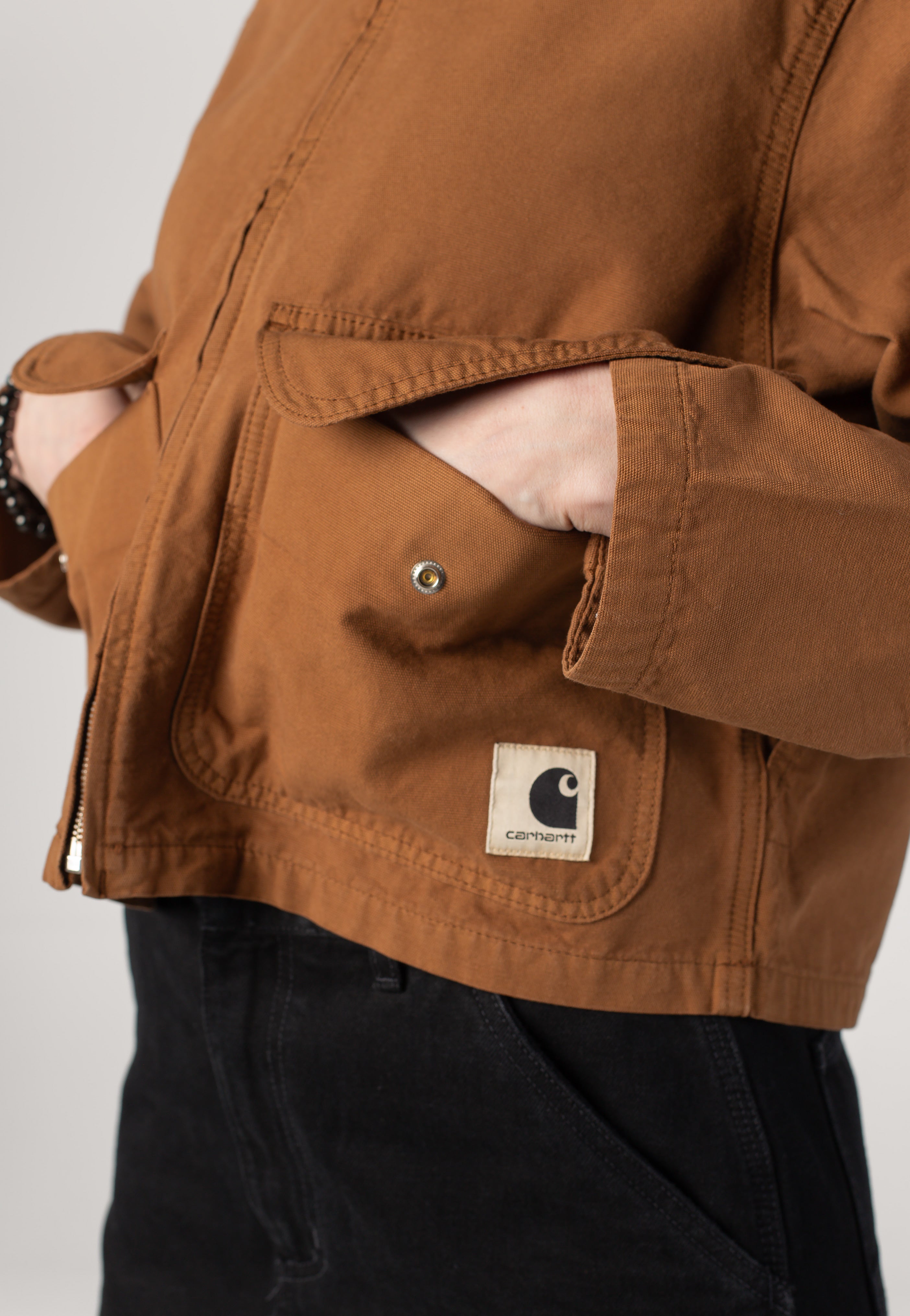 Carhartt WIP - W' Prescott Garment Dyed Hamilton Brown/Tobacco - Jacket | Women-Image