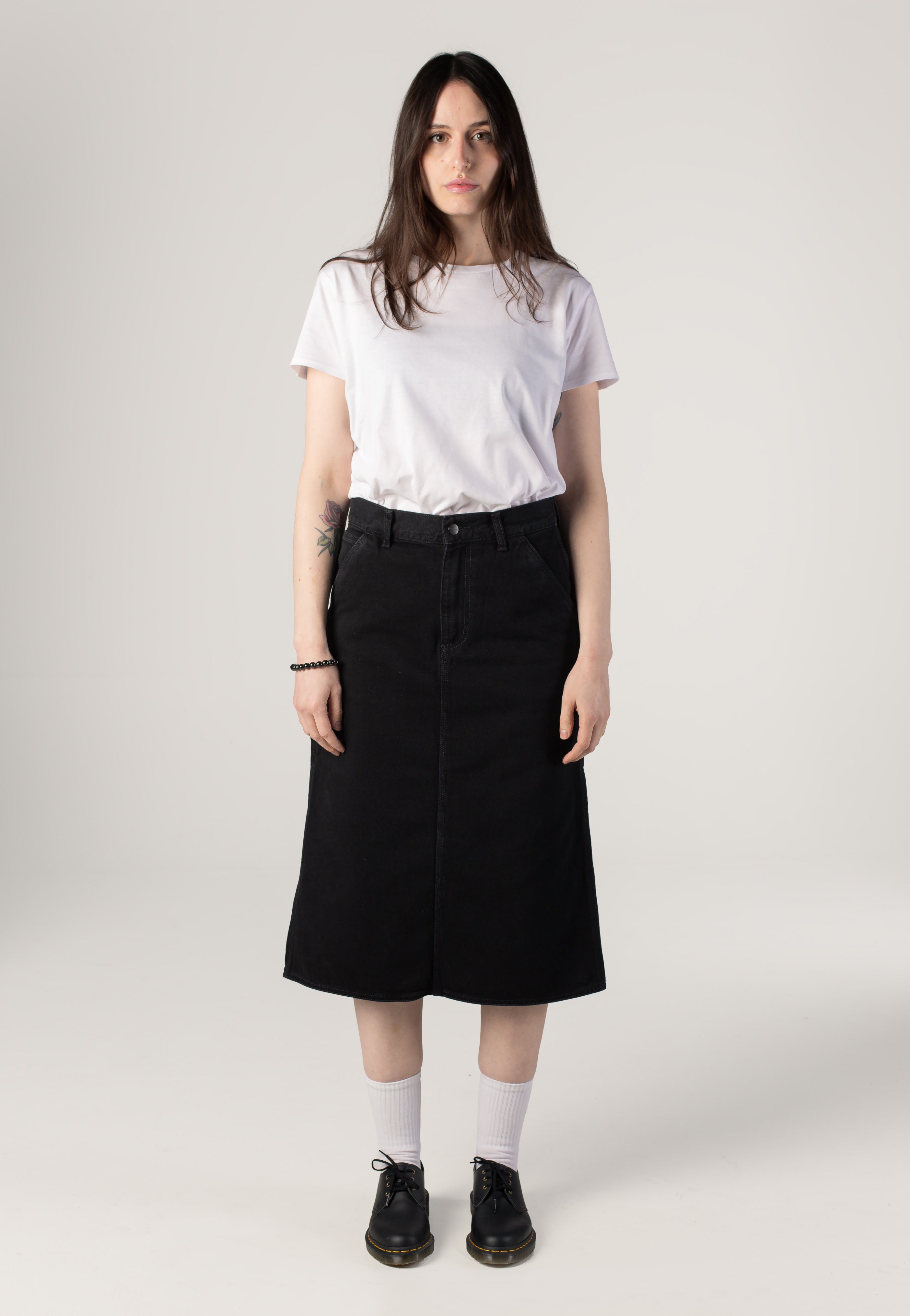 Carhartt WIP - W' Single Knee Stone Washed Black - Skirt | Women-Image