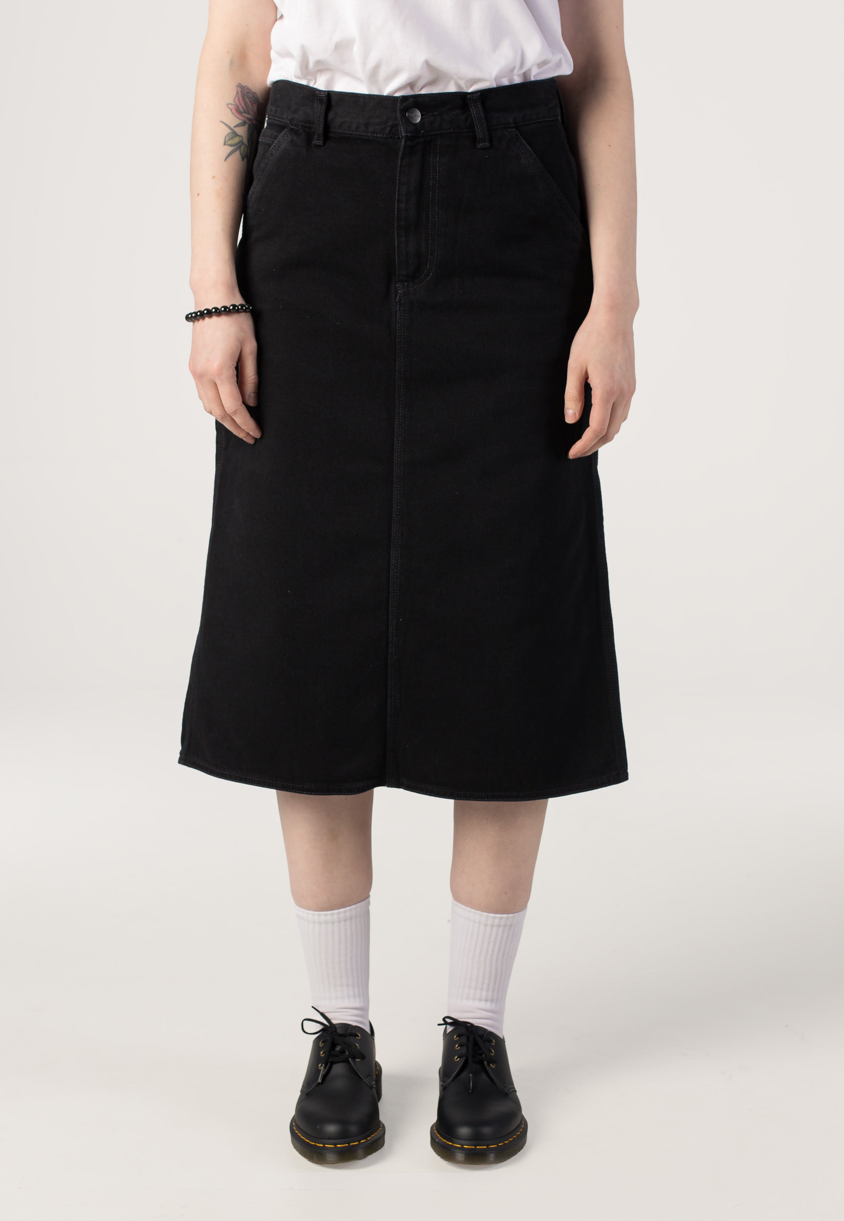 Carhartt WIP - W' Single Knee Stone Washed Black - Skirt | Women-Image