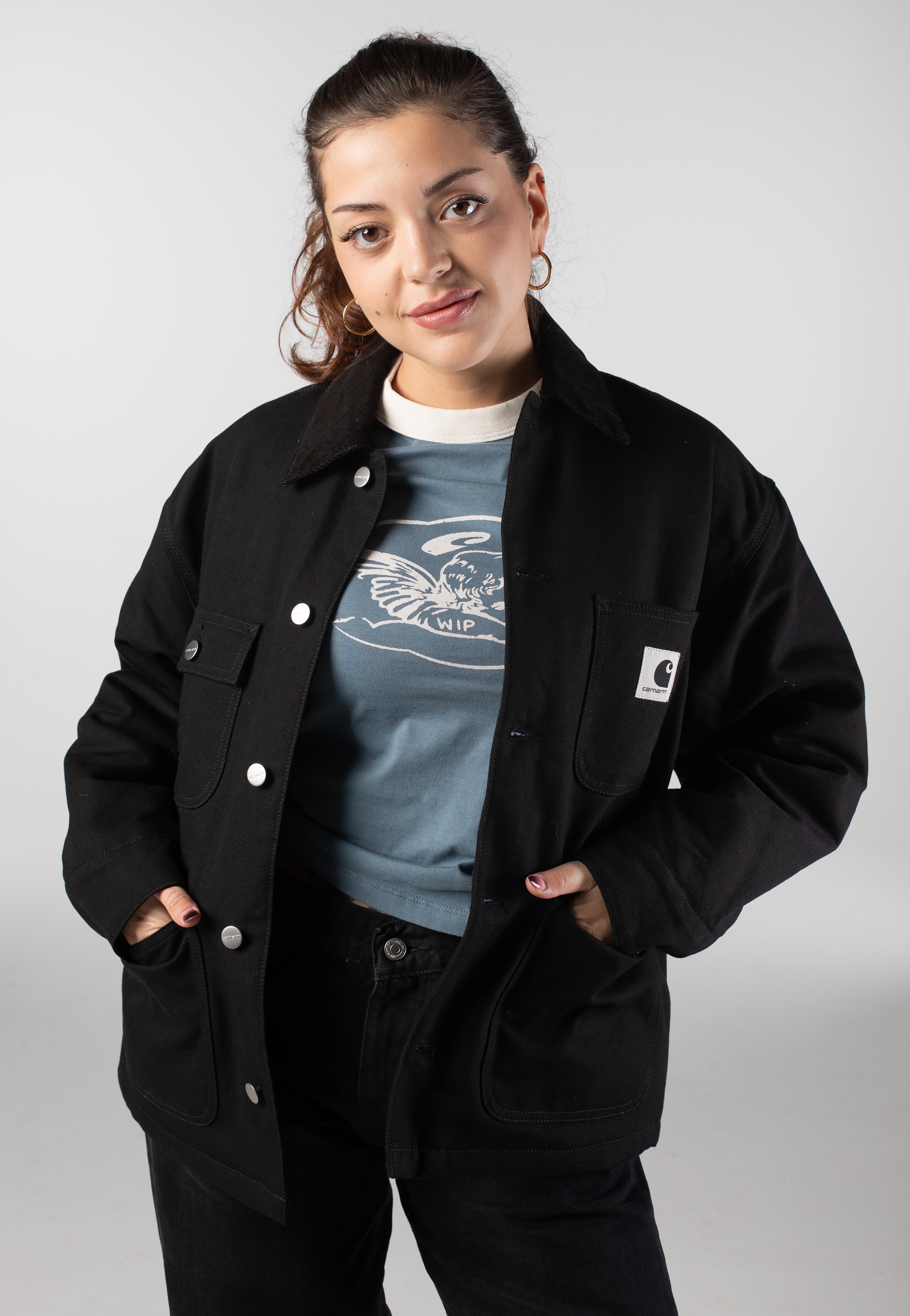 Carhartt WIP - W' OG Michigan Rigid Black/Black - Jacket | Women-Image