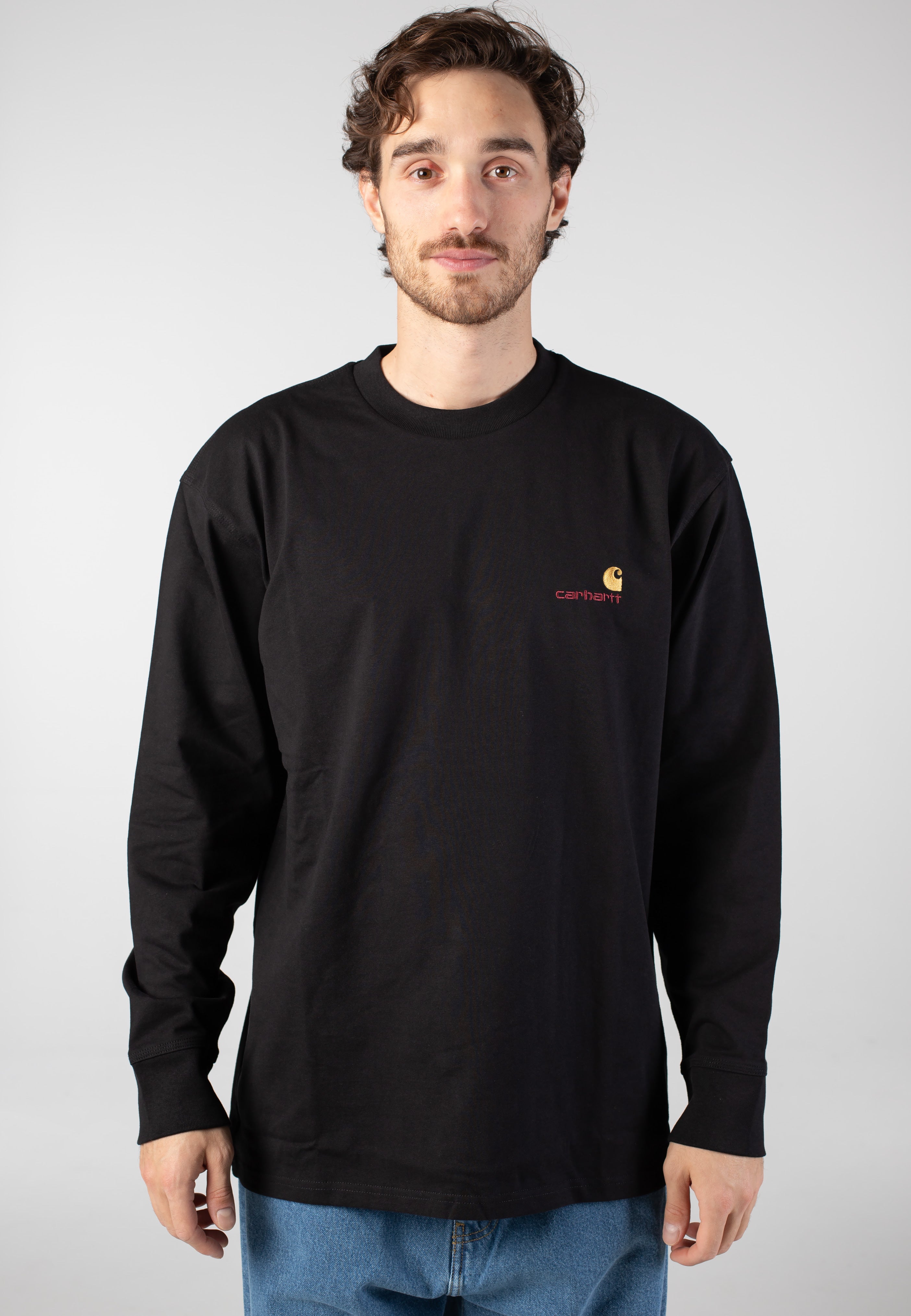 Carhartt WIP - American Script Black - Longsleeve | Men-Image