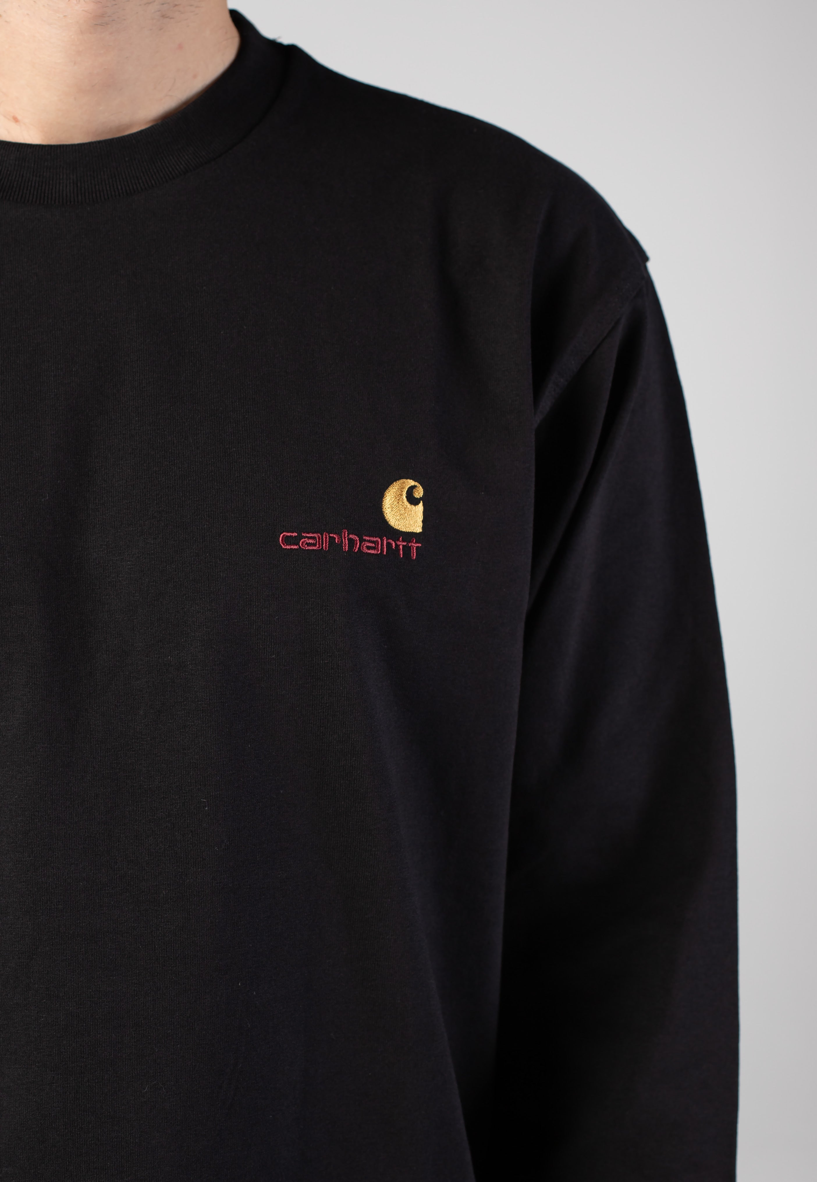 Carhartt WIP - American Script Black - Longsleeve | Men-Image