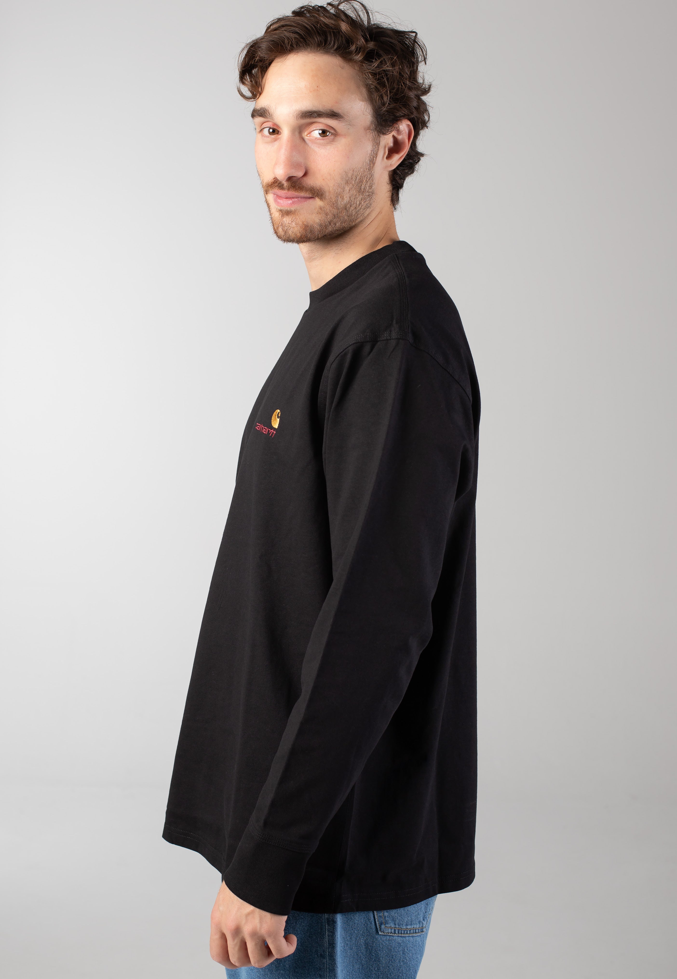 Carhartt WIP - American Script Black - Longsleeve | Men-Image