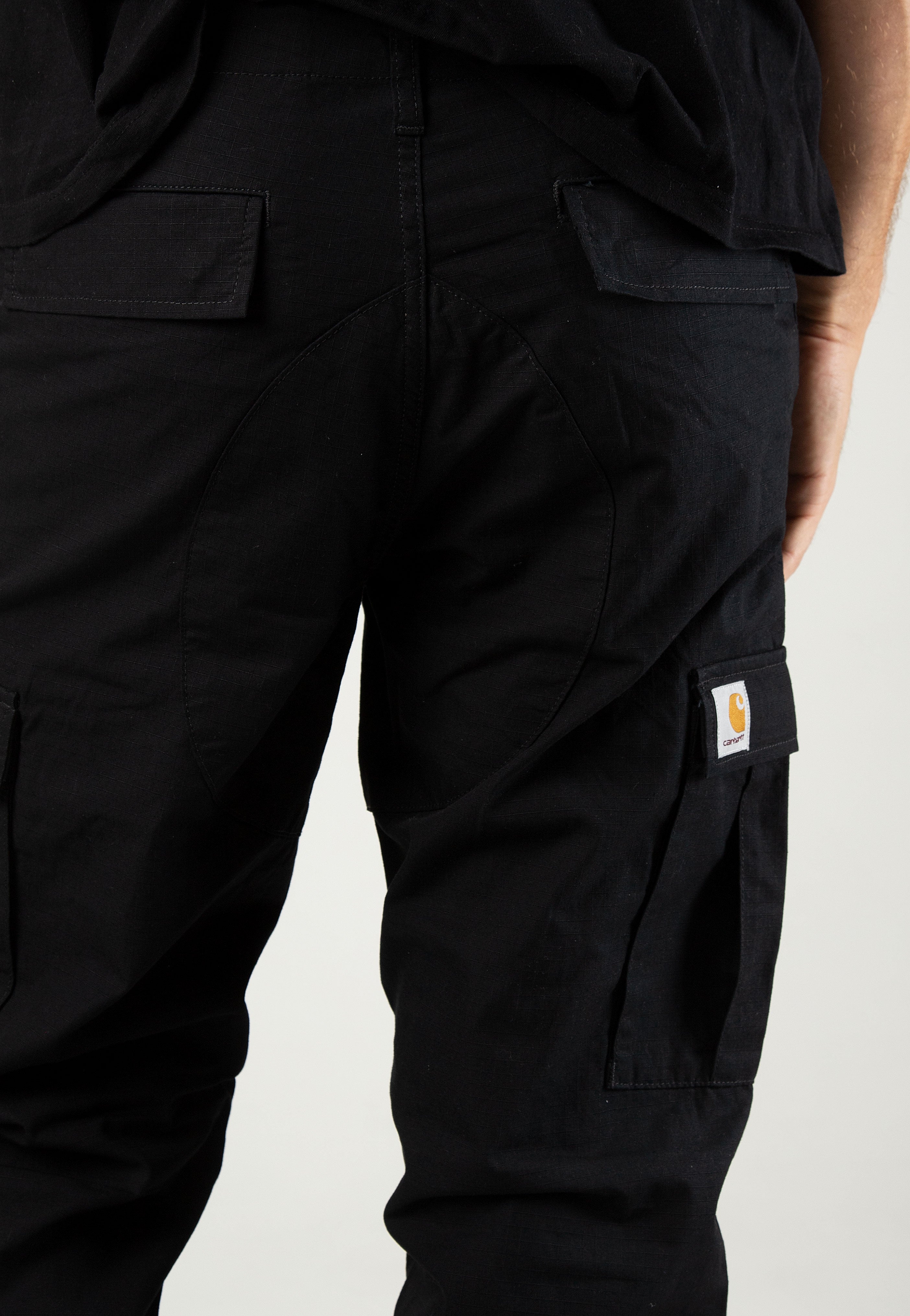 Carhartt WIP - Aviation Rinsed Black - Pants | Men-Image