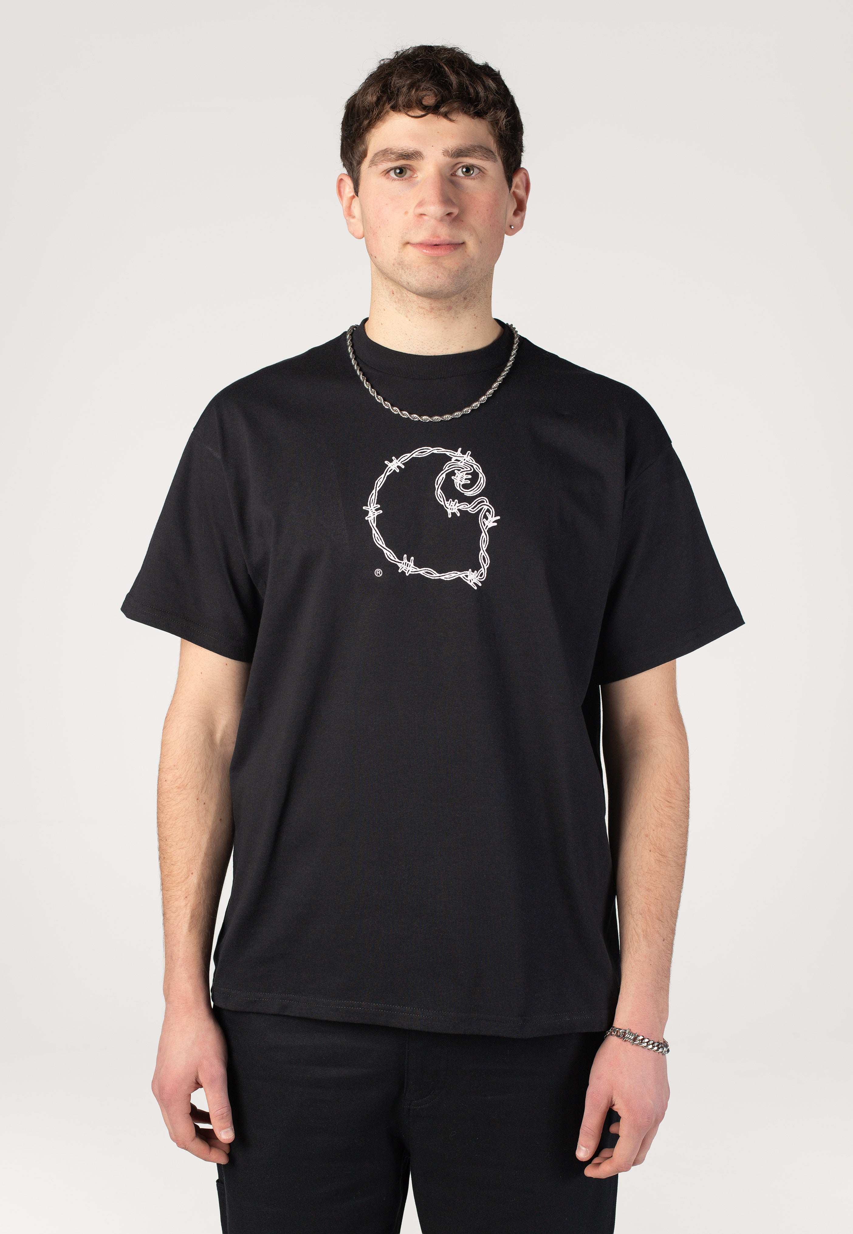 Carhartt WIP - Barbwire C Black - T-Shirt | Men-Image