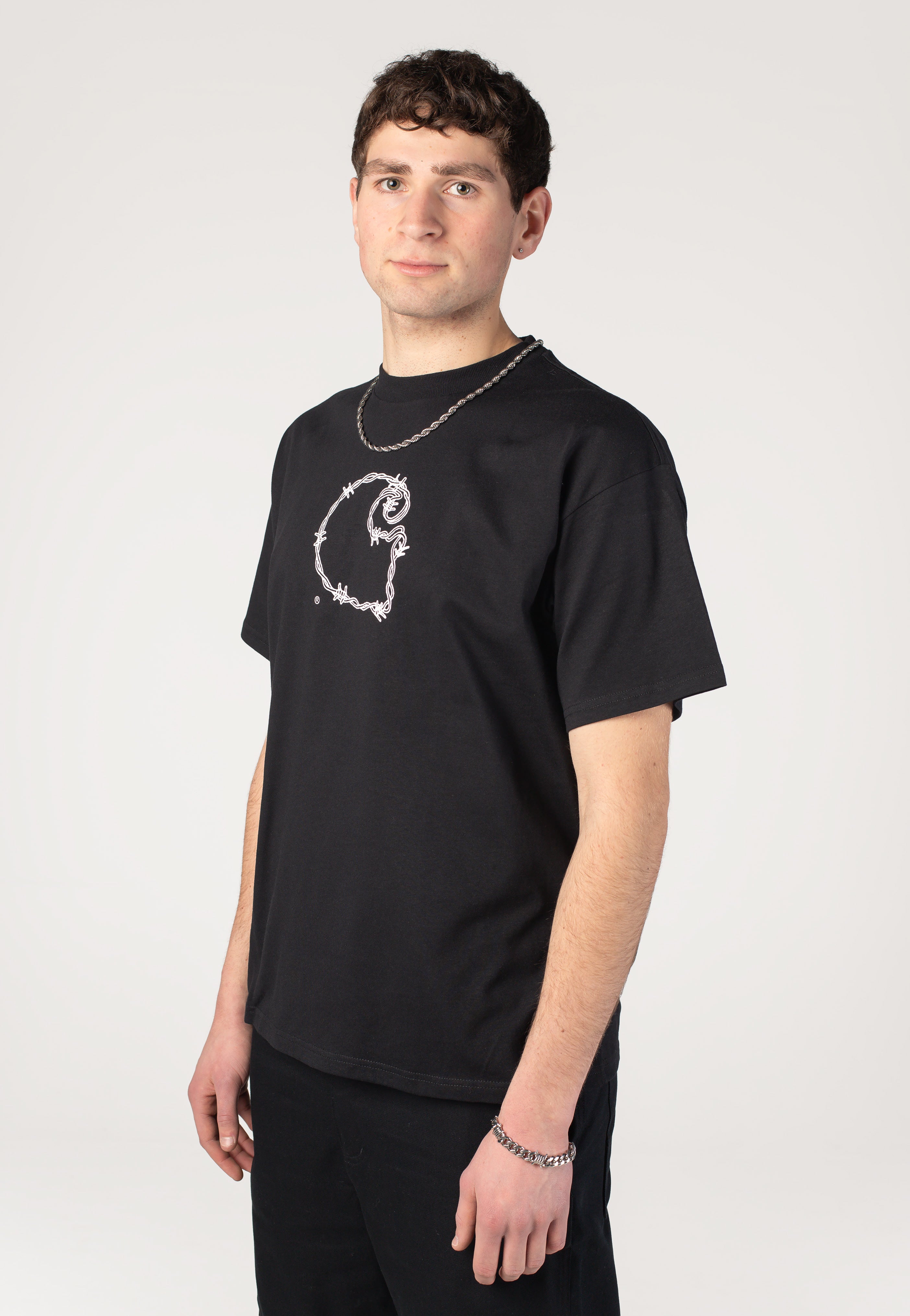 Carhartt WIP - Barbwire C Black - T-Shirt | Men-Image