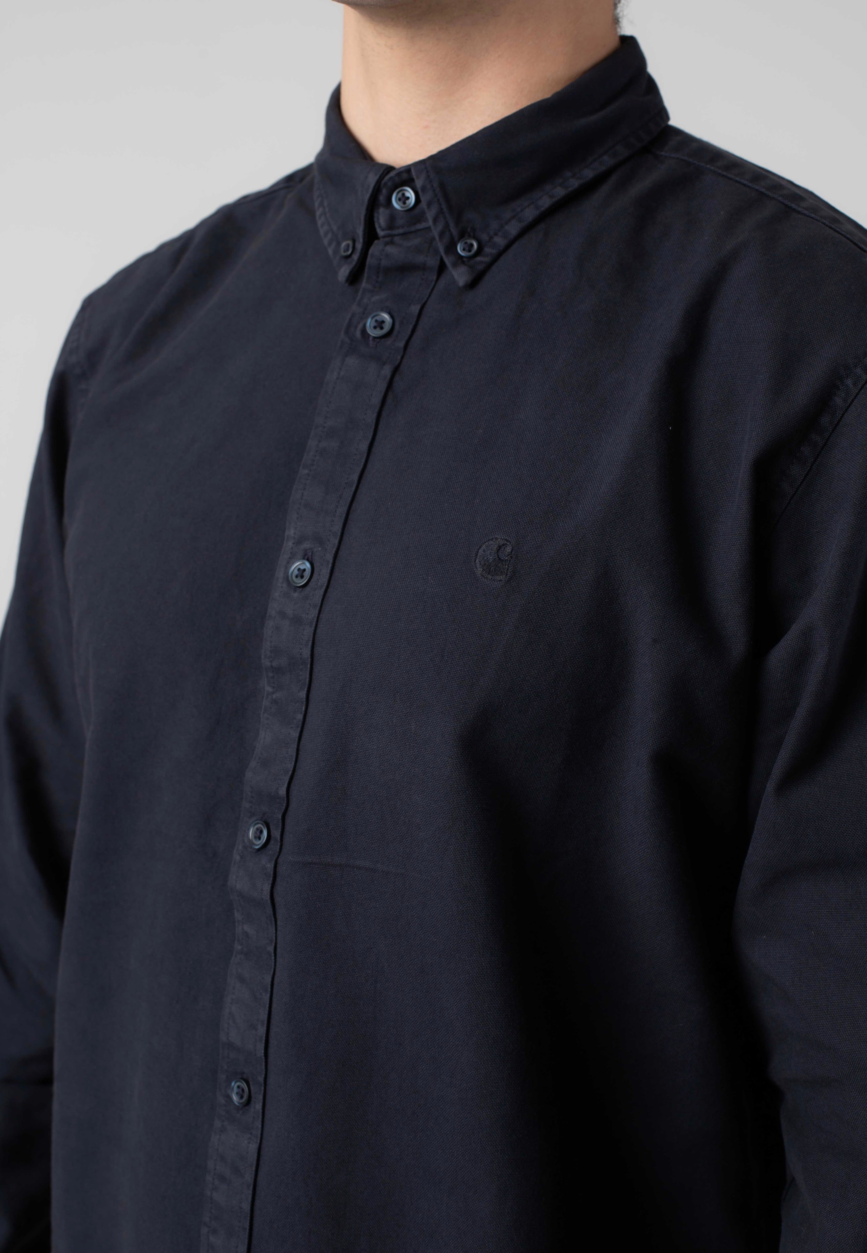 Carhartt WIP - Bolton Garment Dyed Dark Navy - Shirt | Men-Image