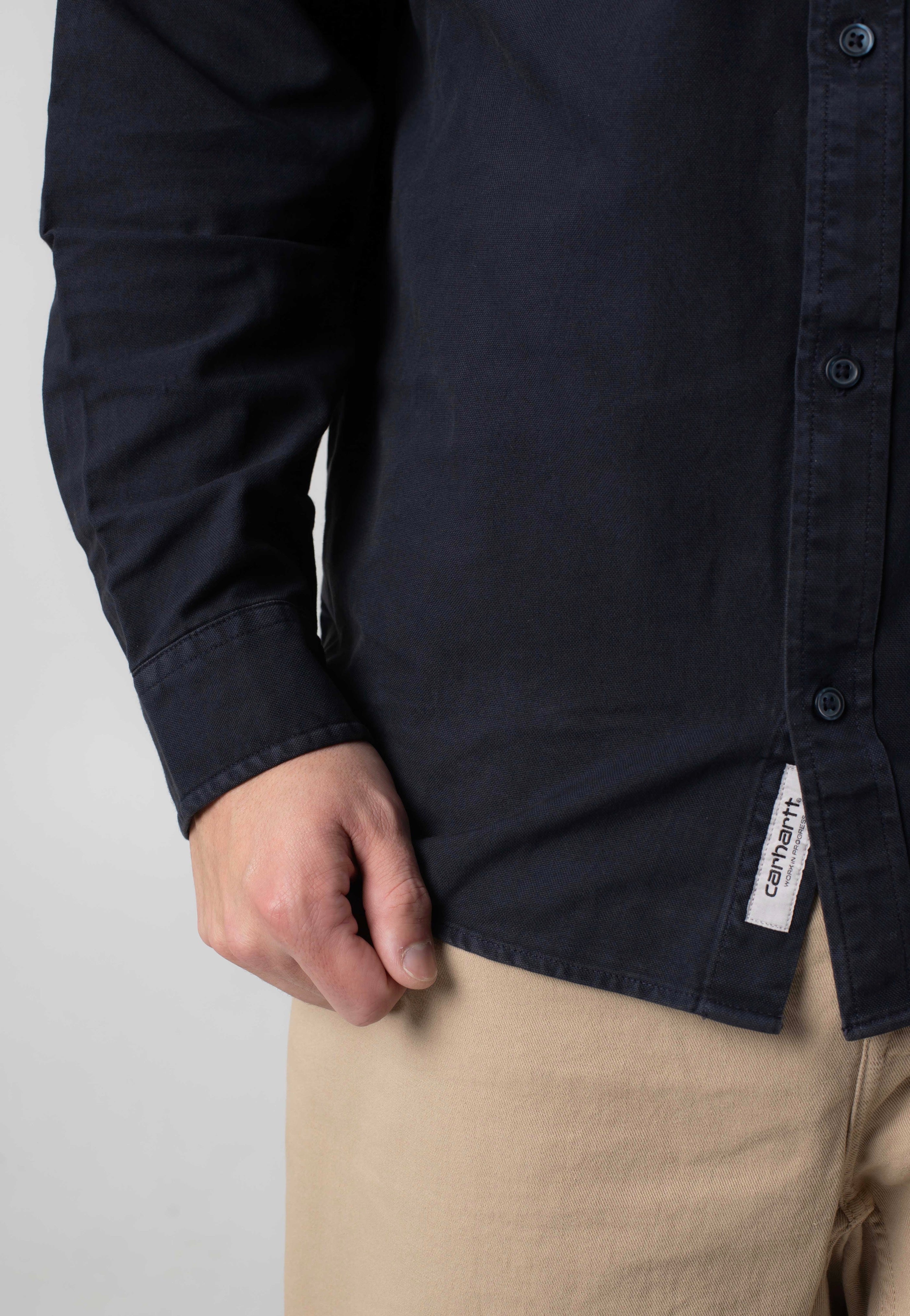 Carhartt WIP - Bolton Garment Dyed Dark Navy - Shirt | Men-Image