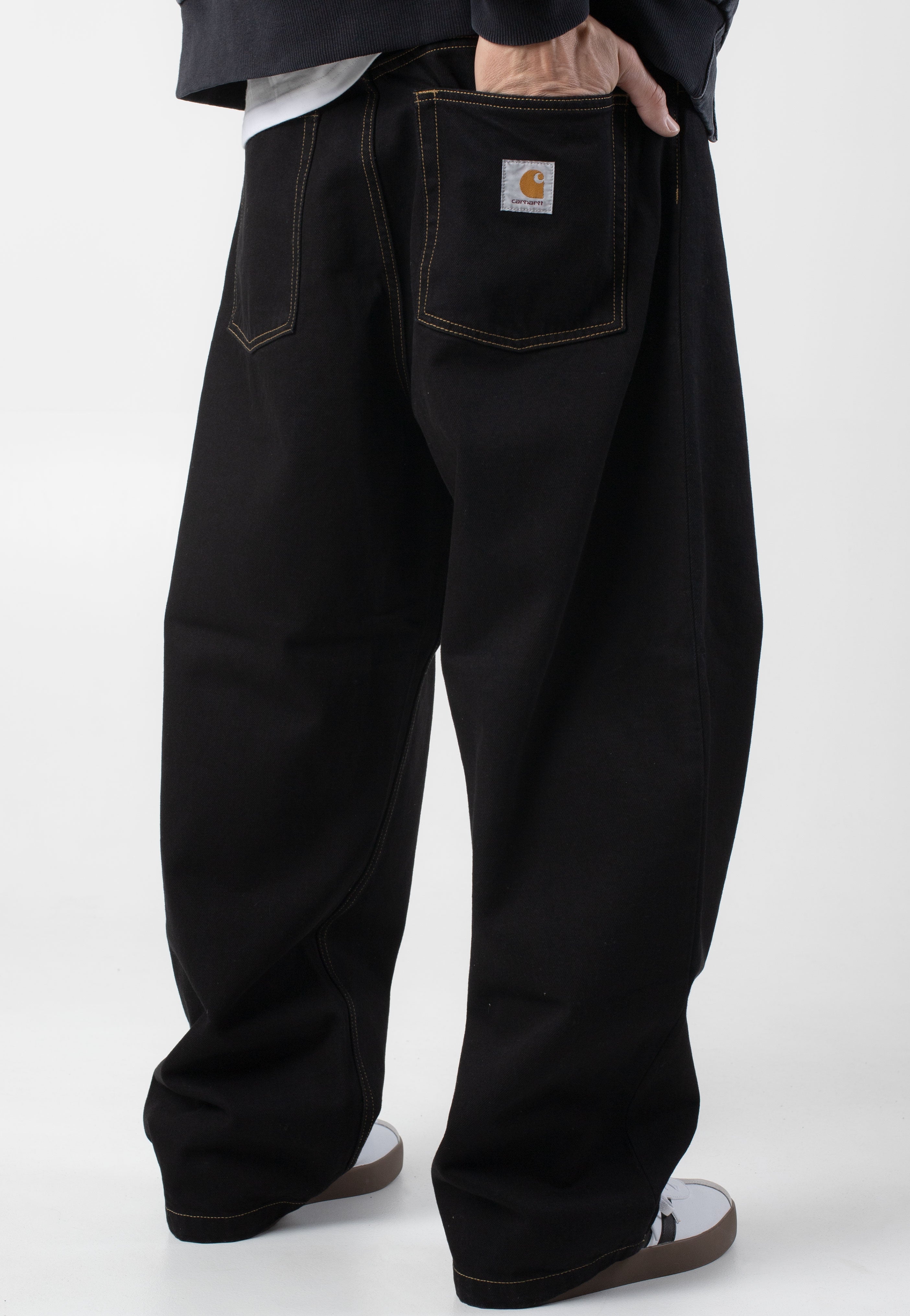 Carhartt WIP - Brandon Rinsed Black - Pants | Men-Image