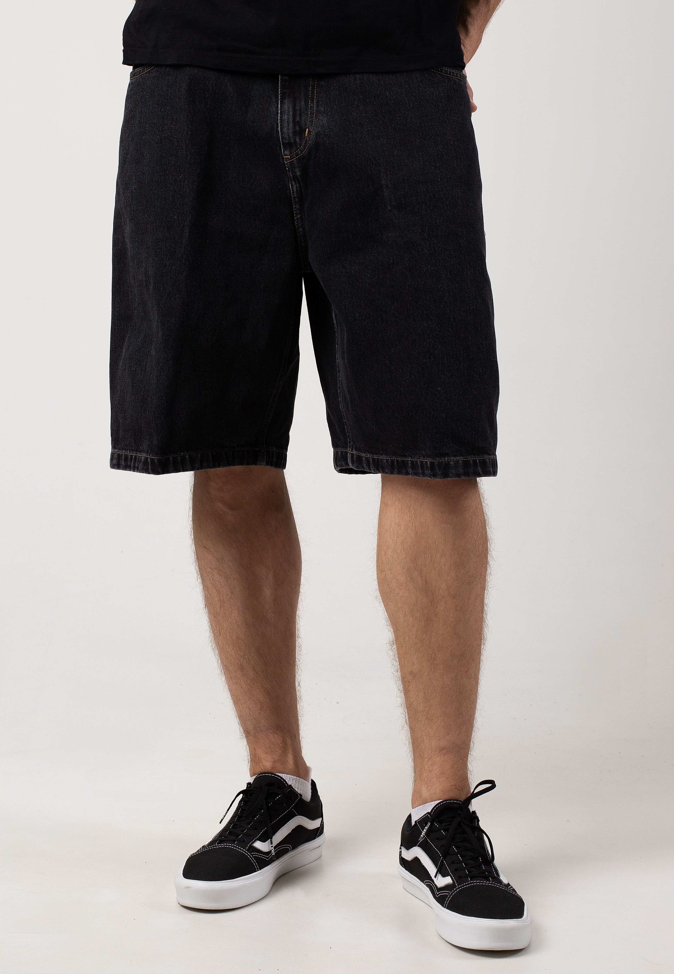 Carhartt WIP - Brandon Stone Washed Black - Shorts | Men-Image