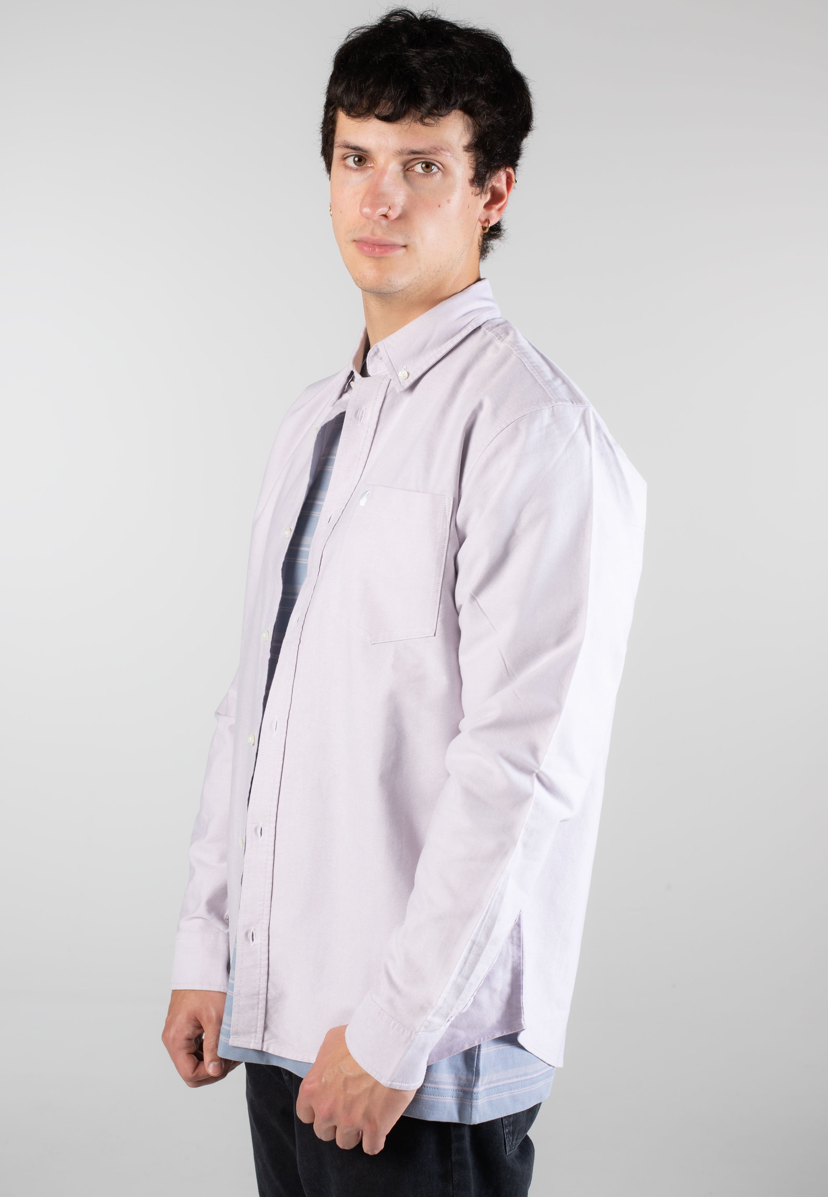 Carhartt WIP - C-Logo Pink Fog/White - Shirt | Men-Image