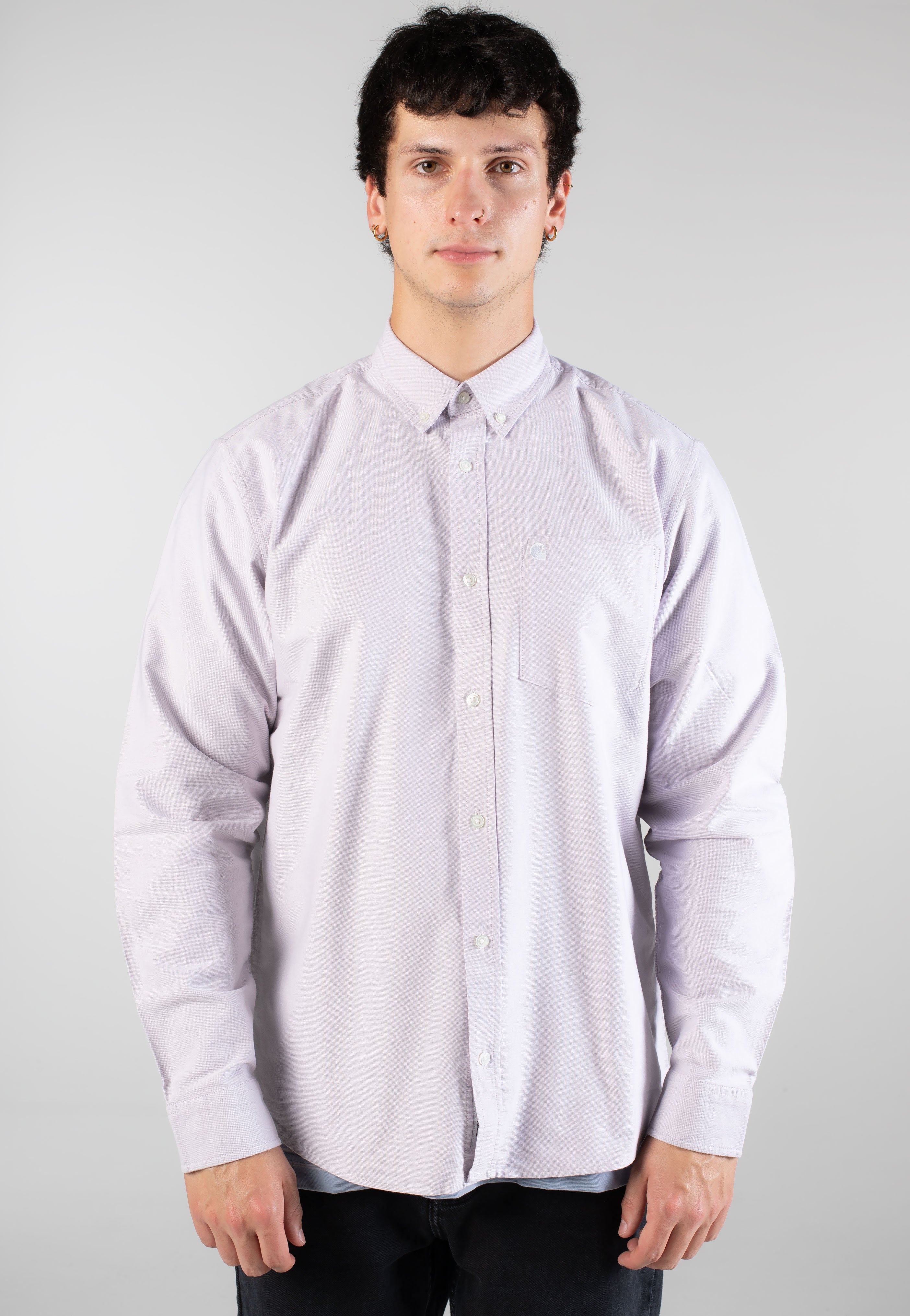 Carhartt WIP - C-Logo Pink Fog/White - Shirt | Men-Image