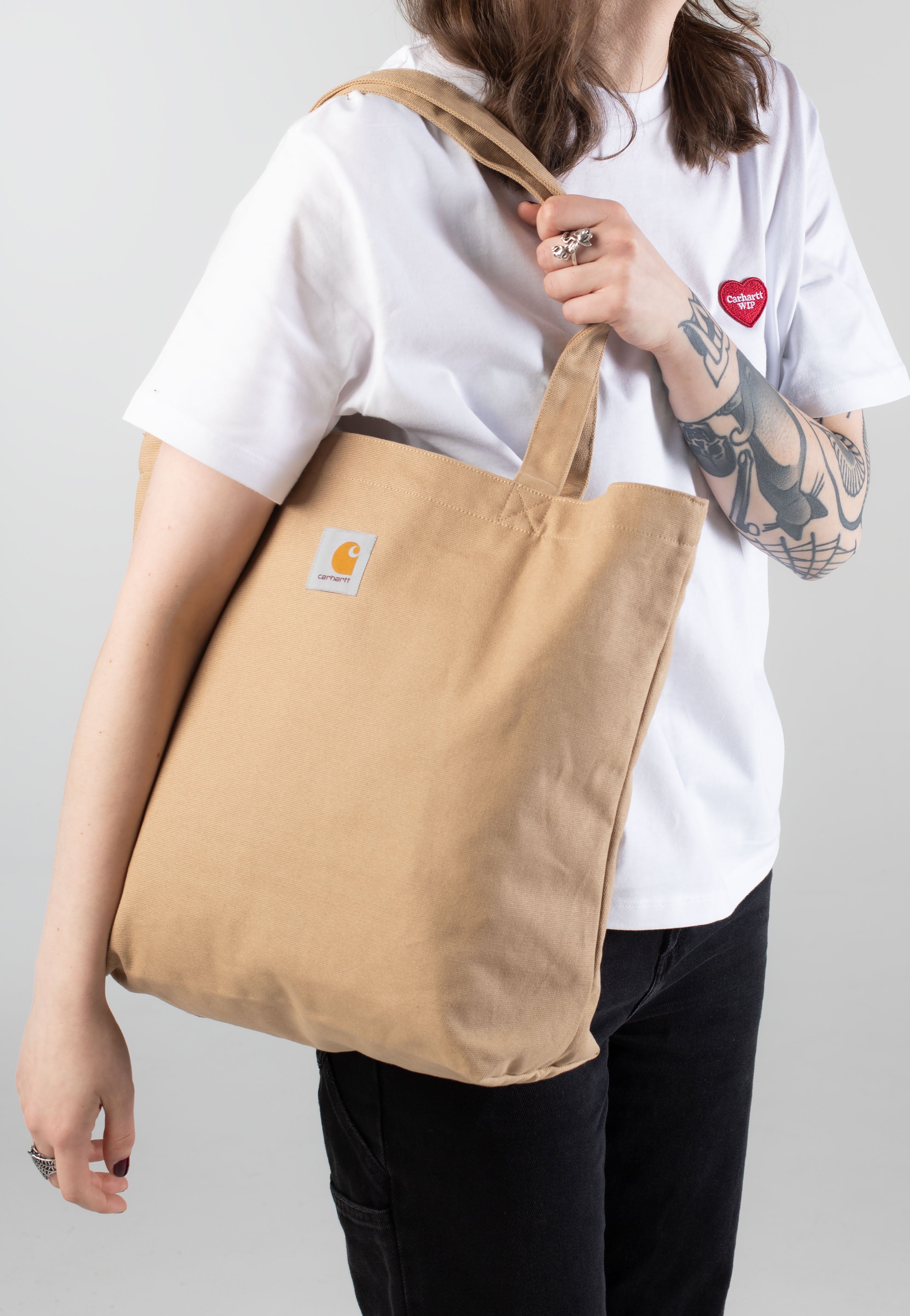 Carhartt WIP Canvas Graphic Arcan Print Dusty H Brown - Tote Bag