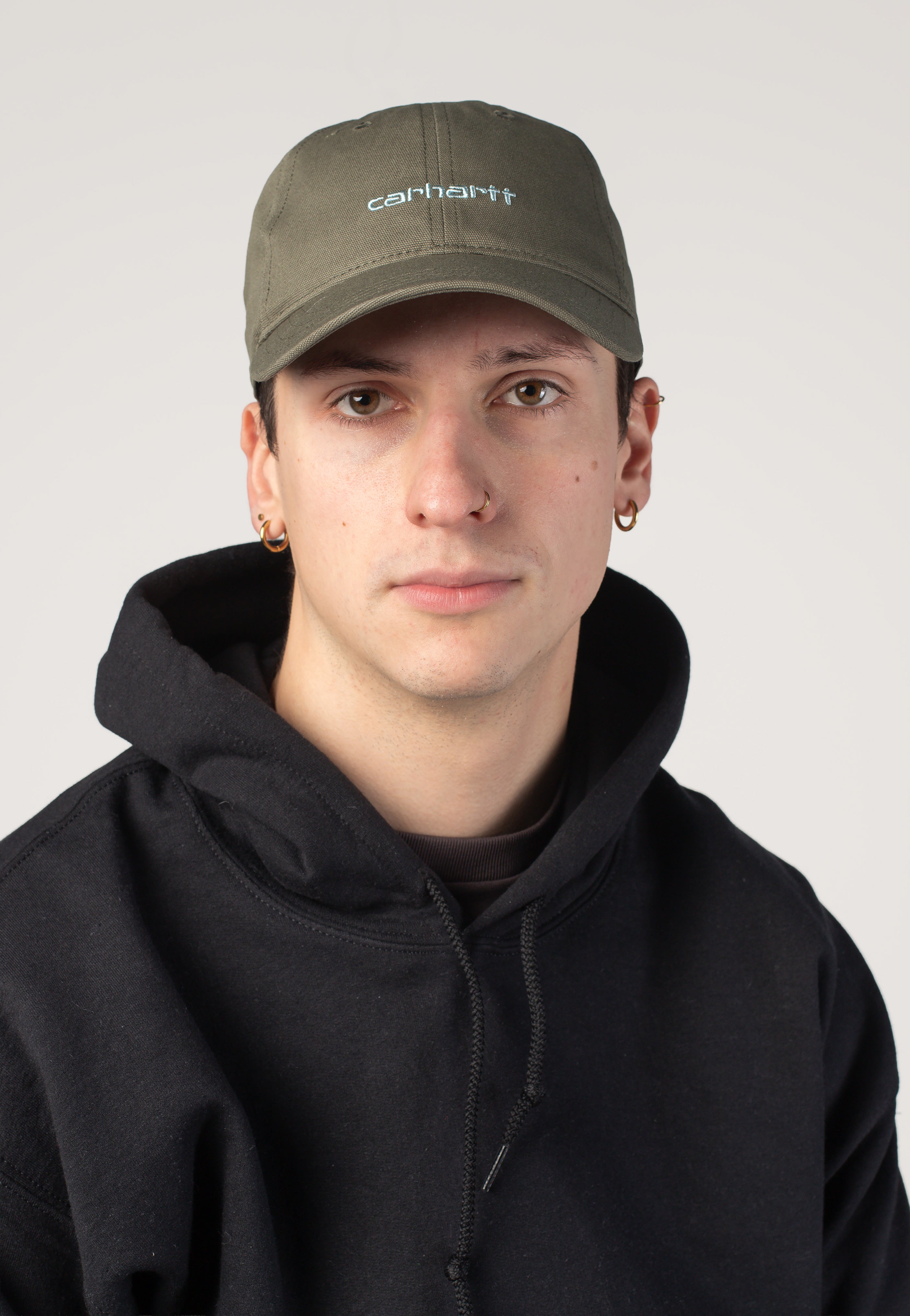 Carhartt WIP - Canvas Script Leaf/Tourmaline - Cap | Neutral-Image