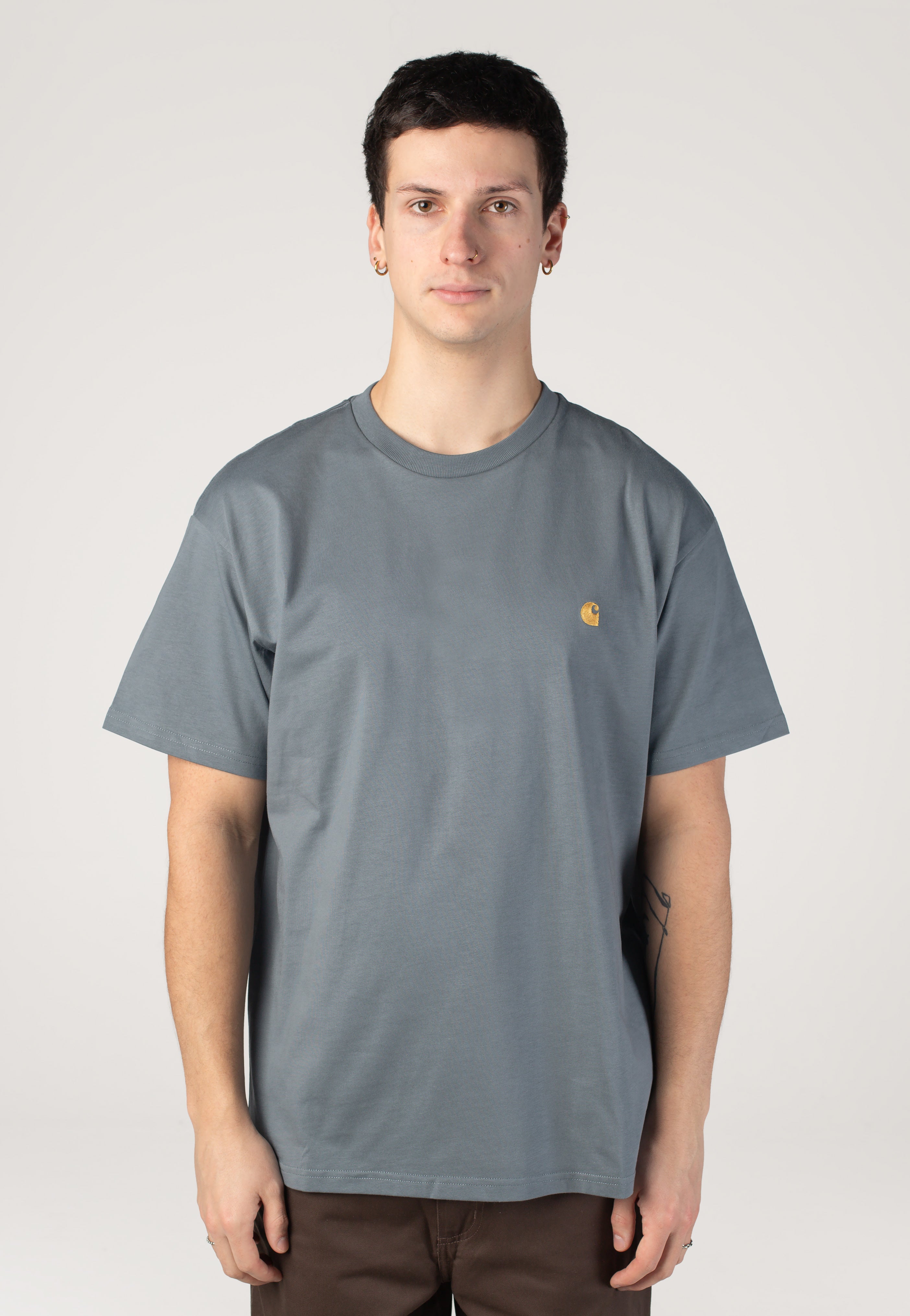Carhartt WIP - Chase Cozy Blue/Gold - T-Shirt | Men-Image