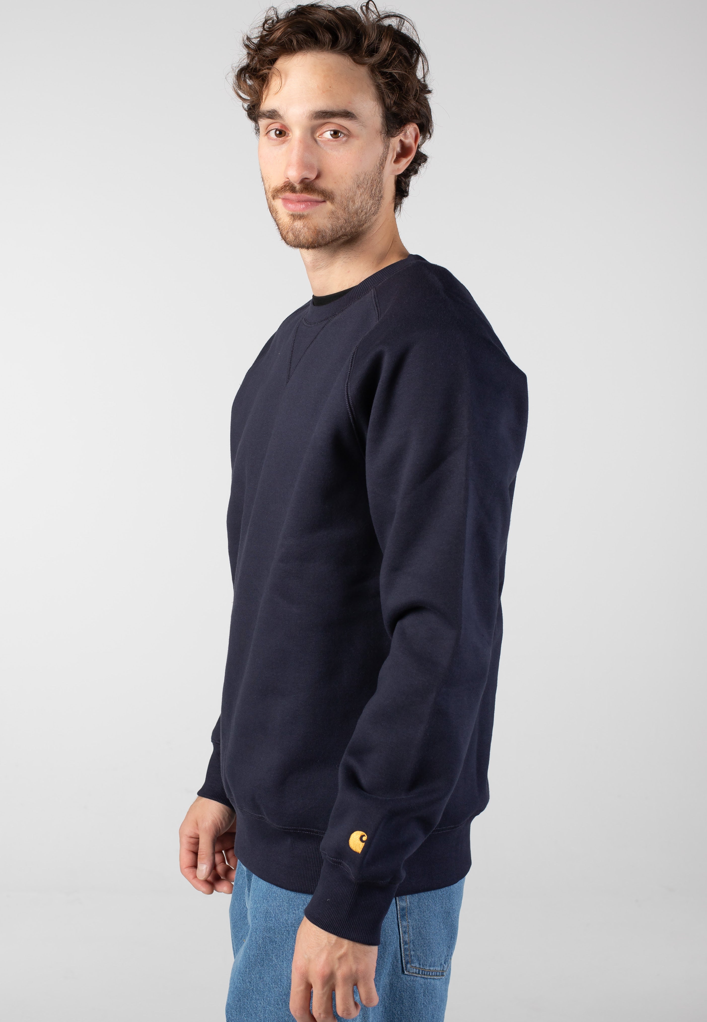 Carhartt WIP - Chase Dark Navy/Gold - Sweater | Men-Image