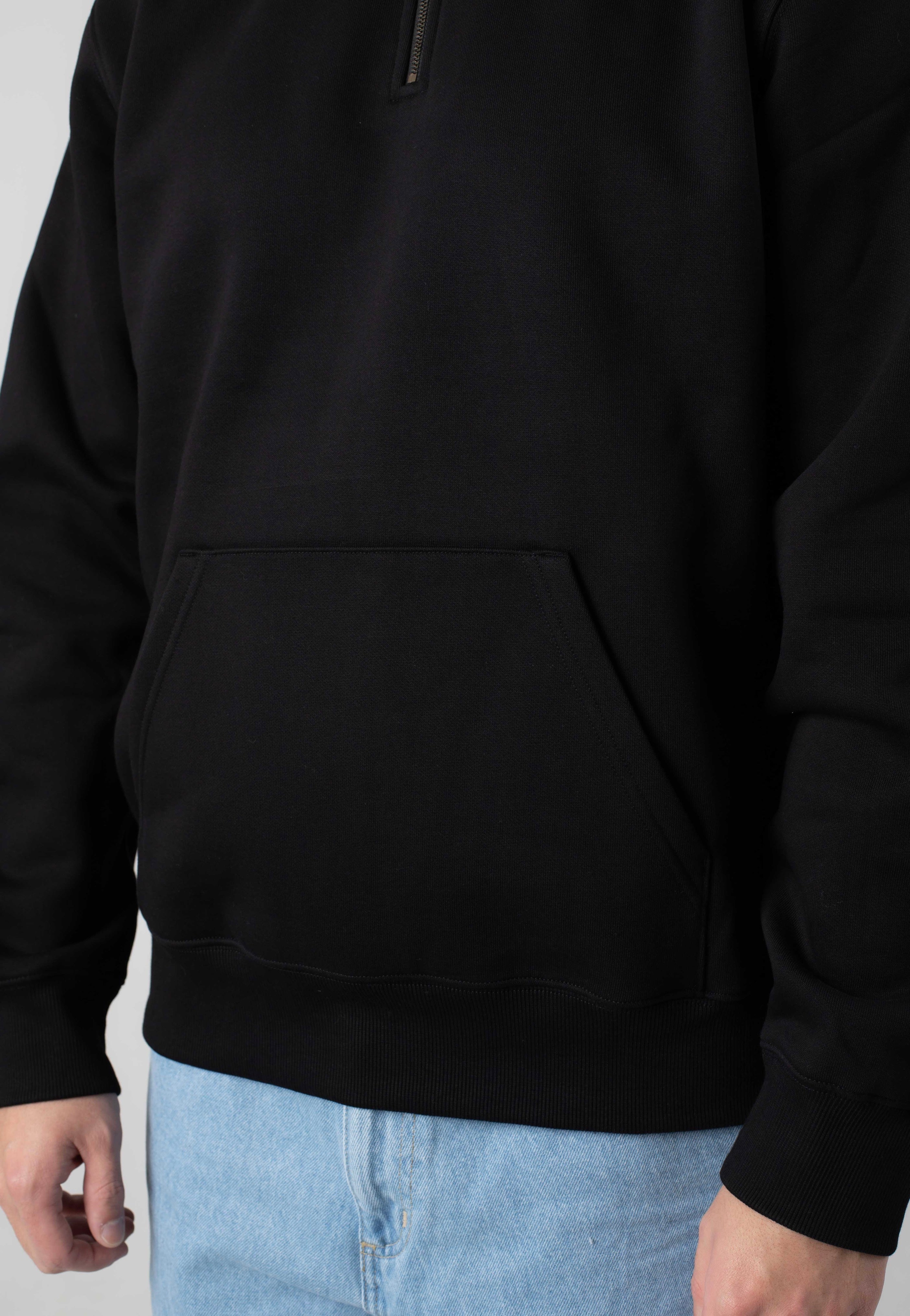 Carhartt WIP Chase Neck Zip Black/Gold - Sweater | Impericon