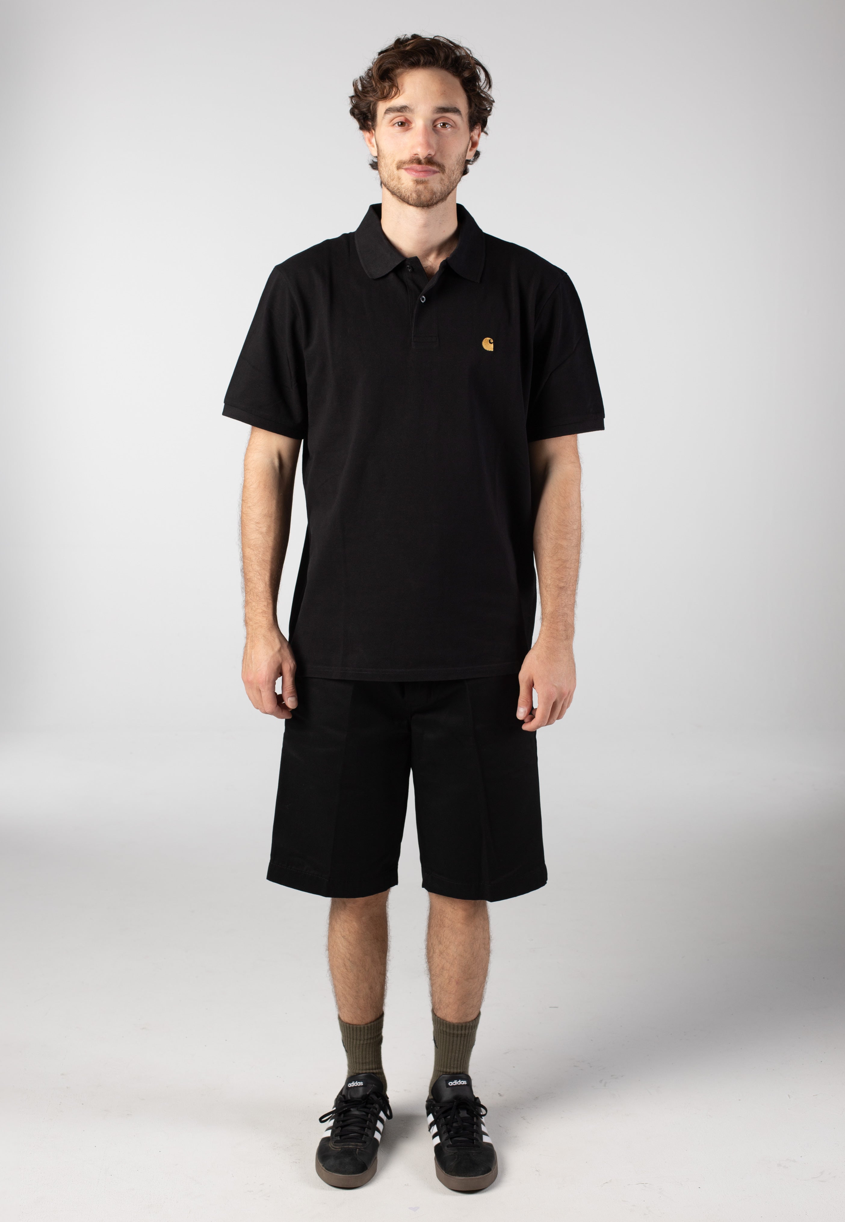 Carhartt WIP - Chase Pique Black/Gold - Polo | Men-Image