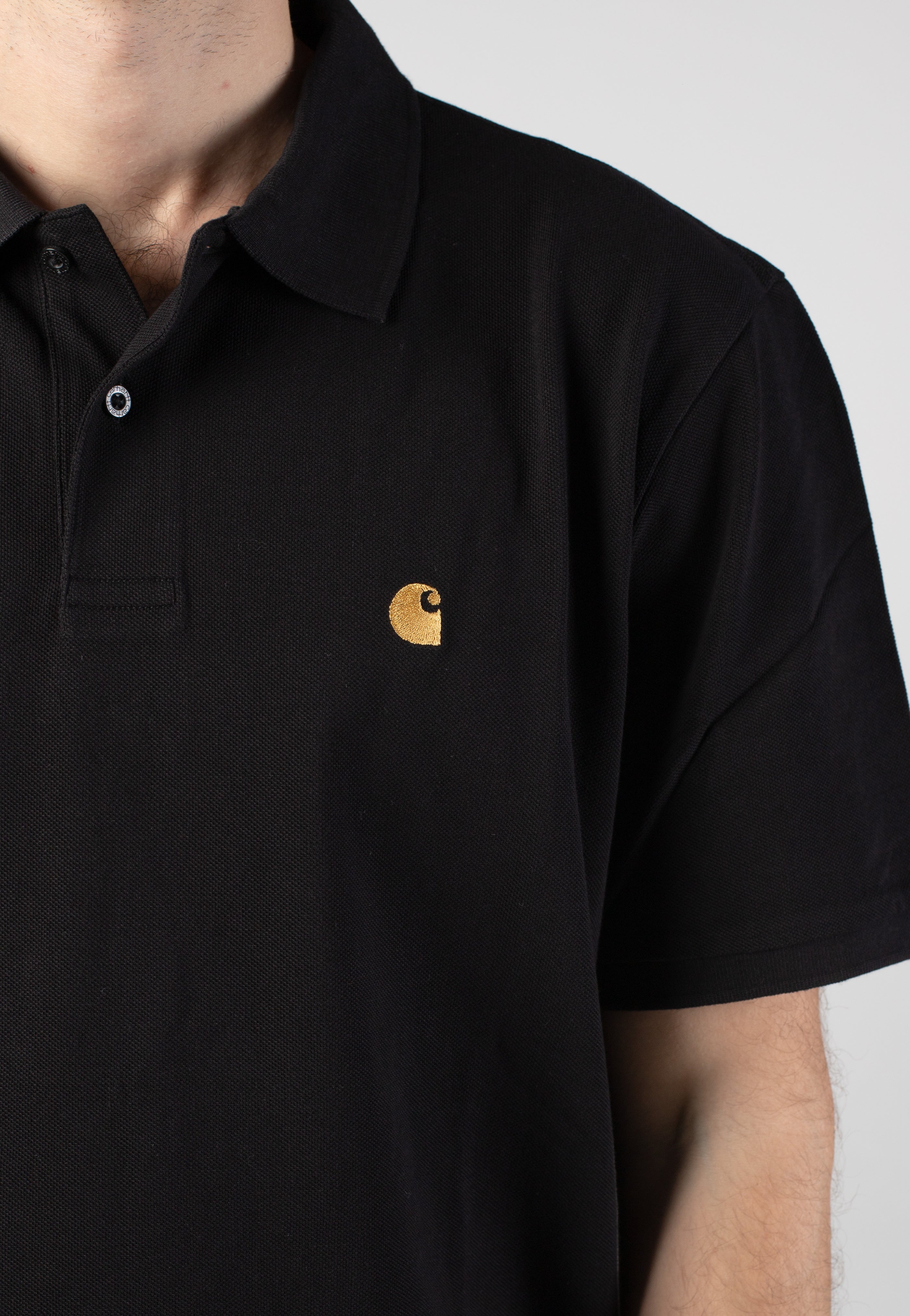 Carhartt WIP - Chase Pique Black/Gold - Polo | Men-Image