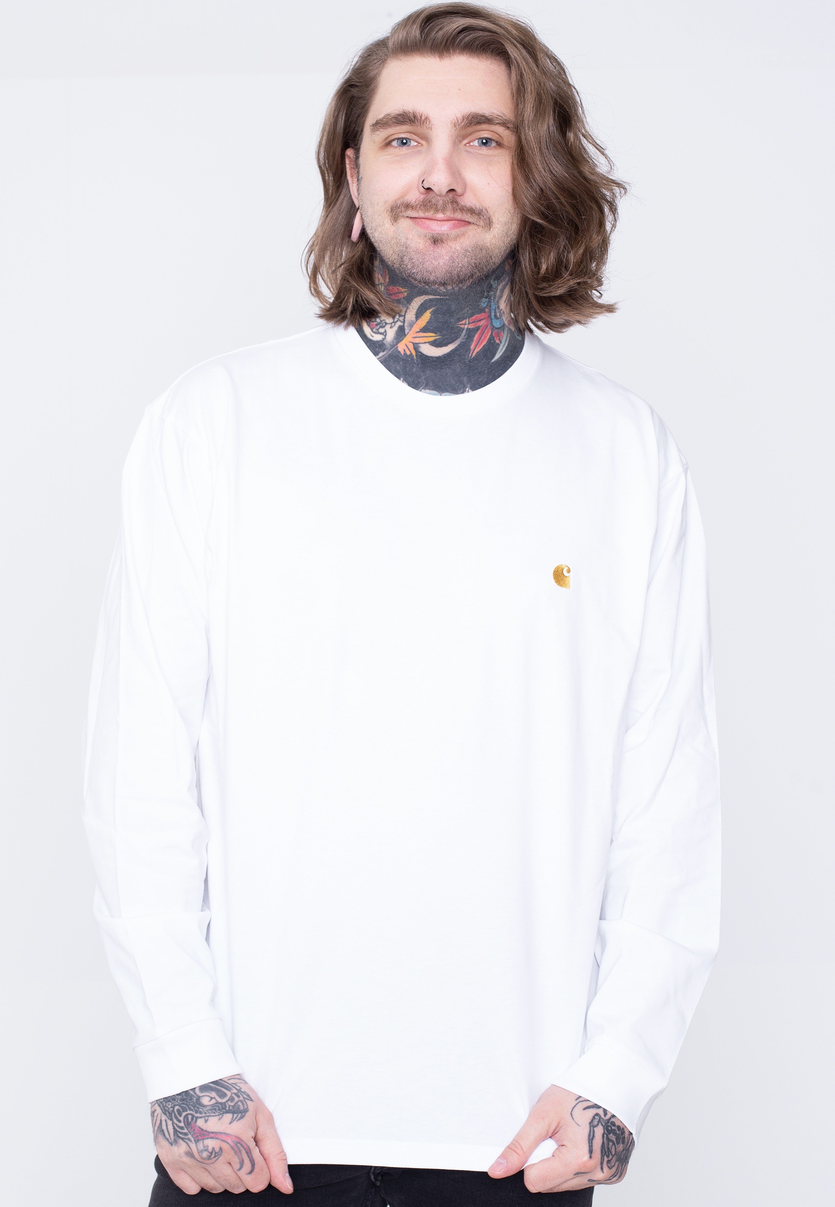 Carhartt WIP - Chase White/Gold - Longsleeve | Men-Image
