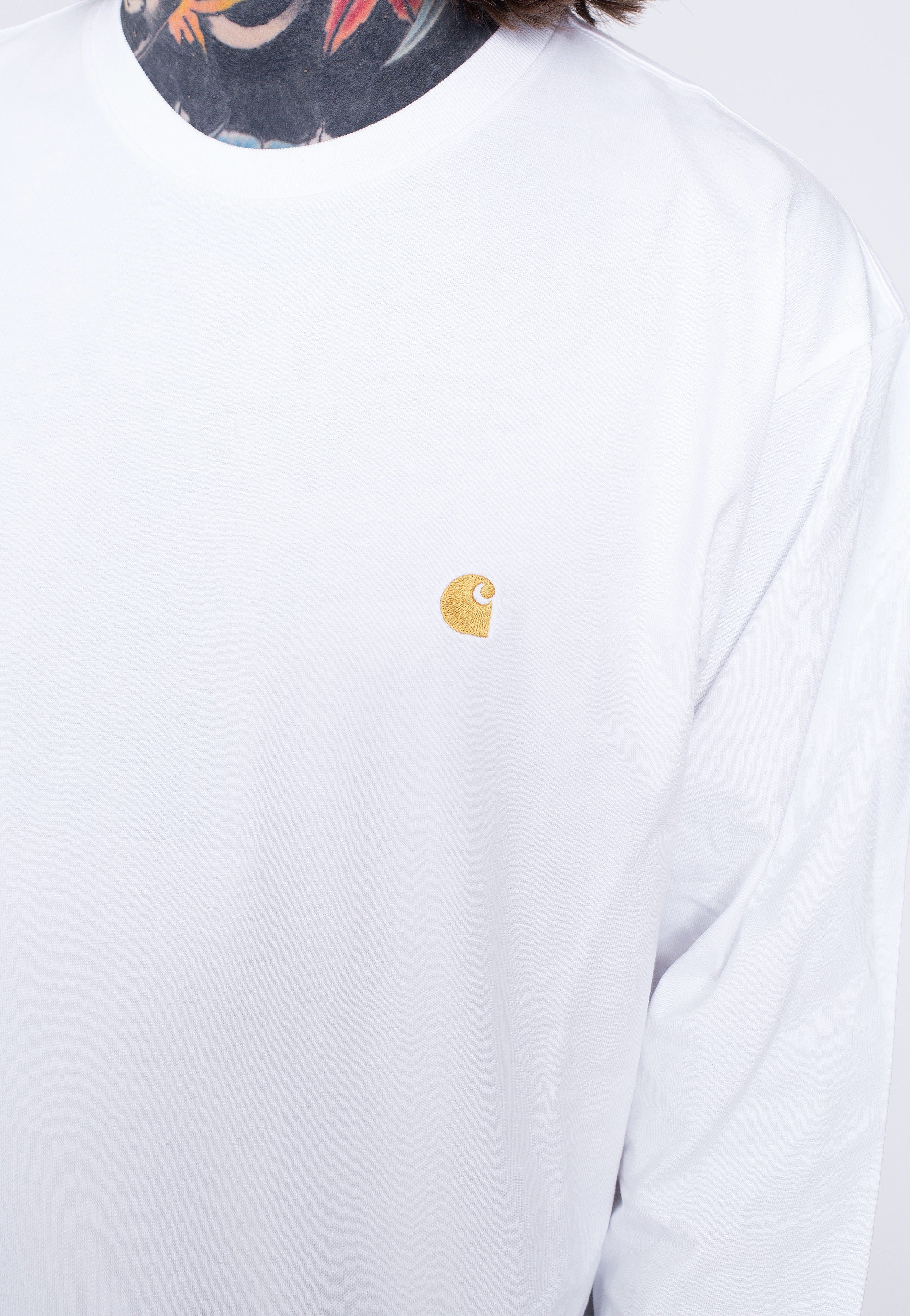 Carhartt WIP - Chase White/Gold - Longsleeve | Men-Image