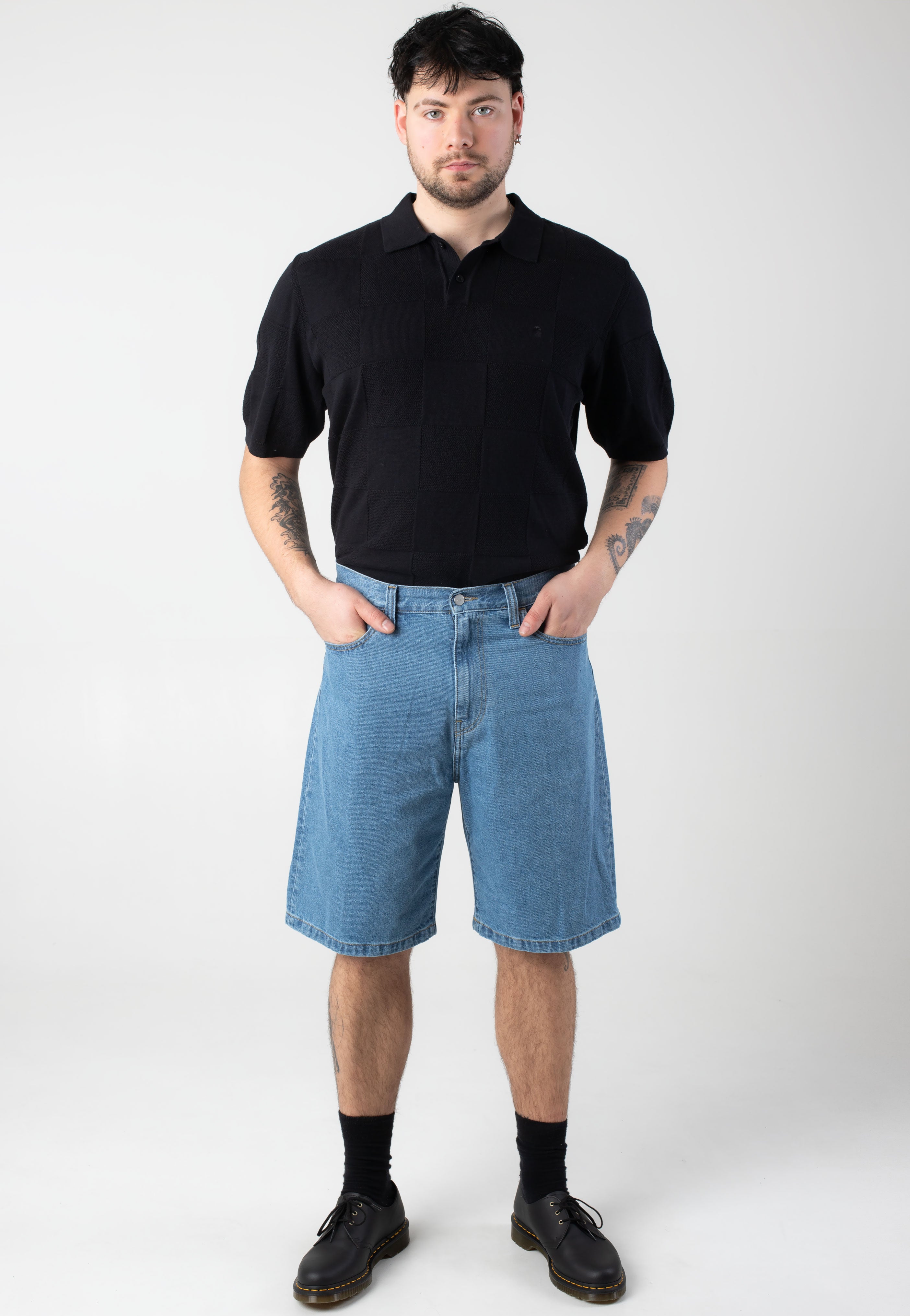 Carhartt WIP - Landon Heavy Stone Wash Blue - Shorts | Men-Image
