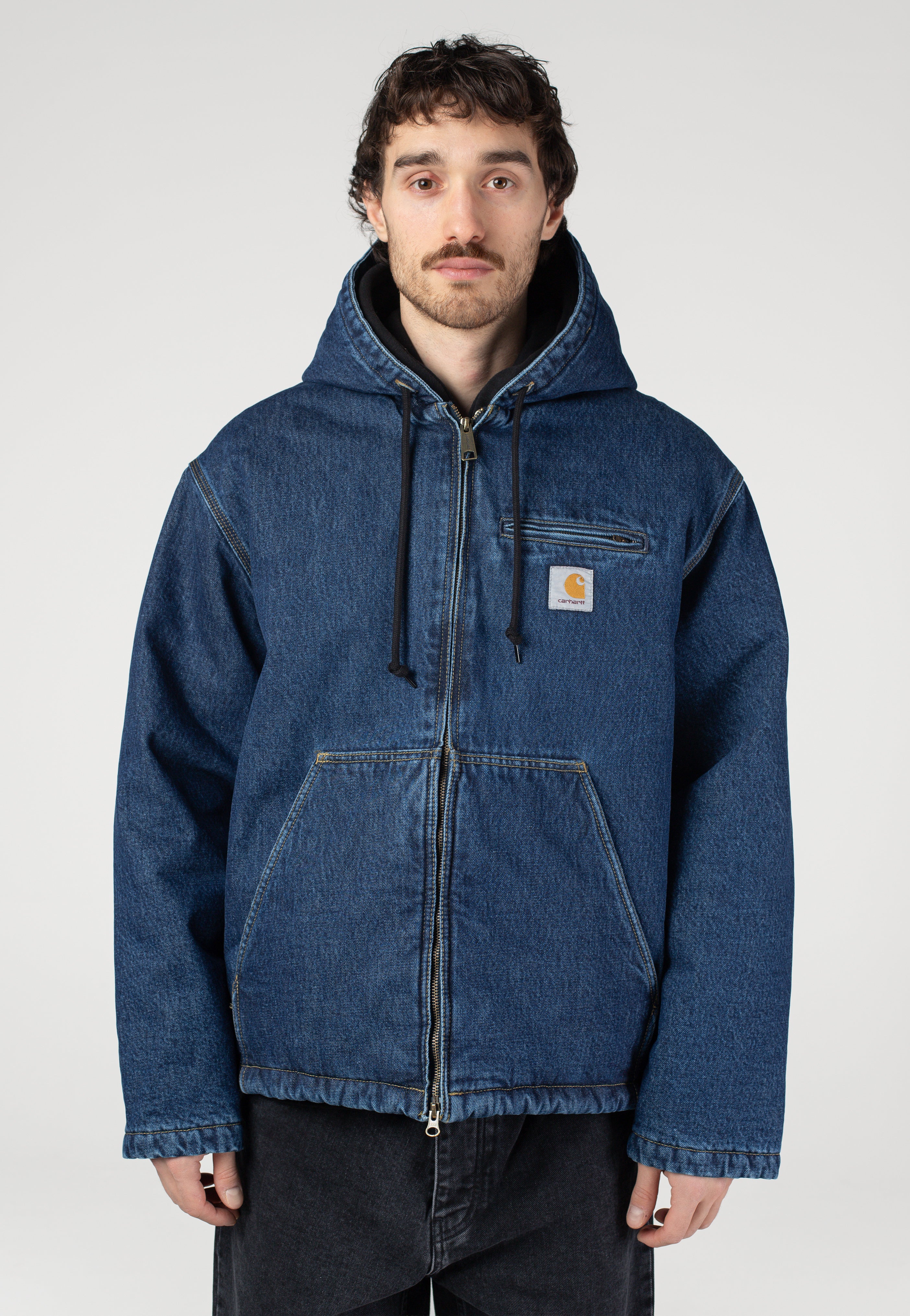 Carhartt WIP - Cleveland Stone Washed Blue - Jacket | Men-Image