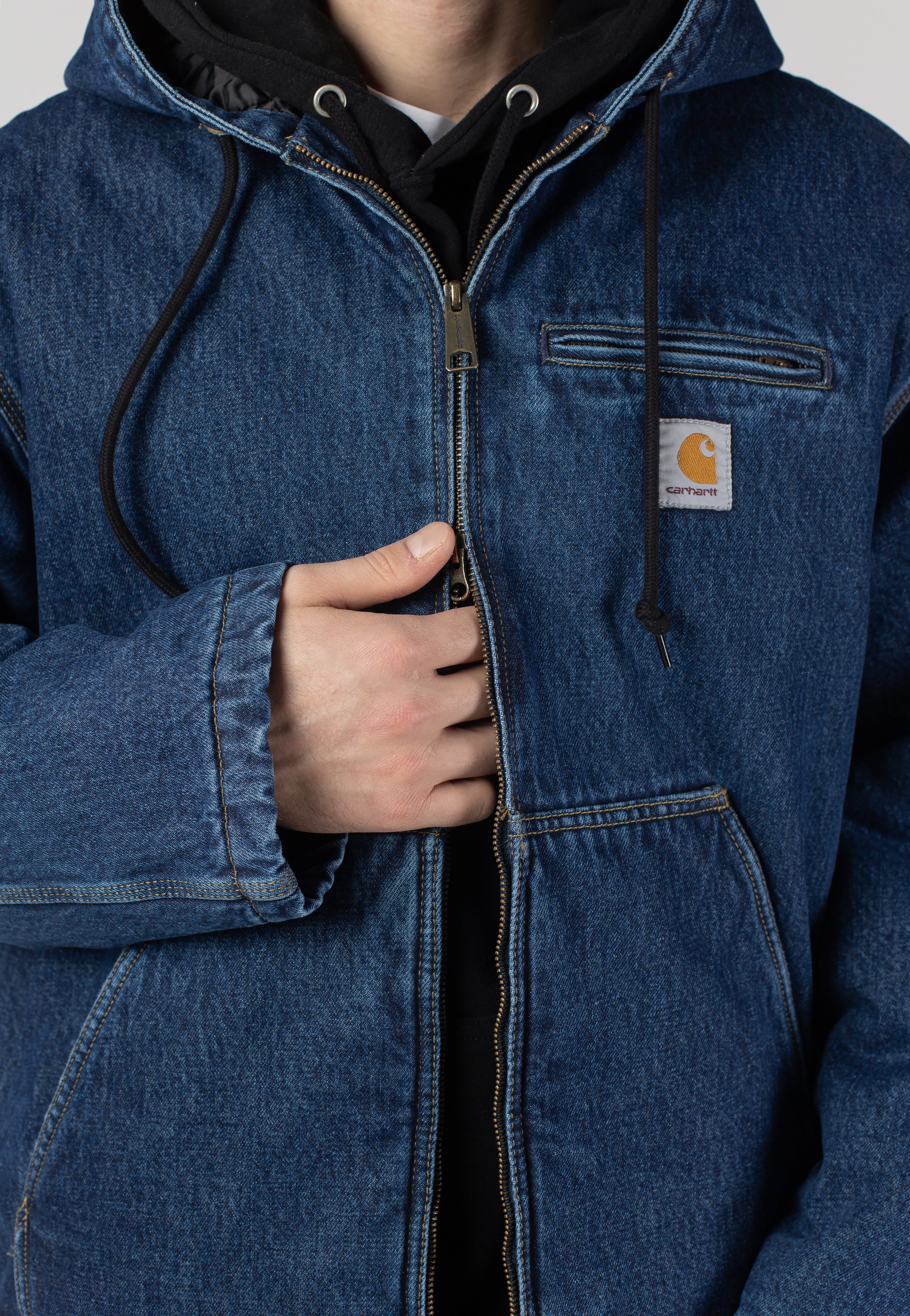 Carhartt WIP - Cleveland Stone Washed Blue - Jacket | Men-Image