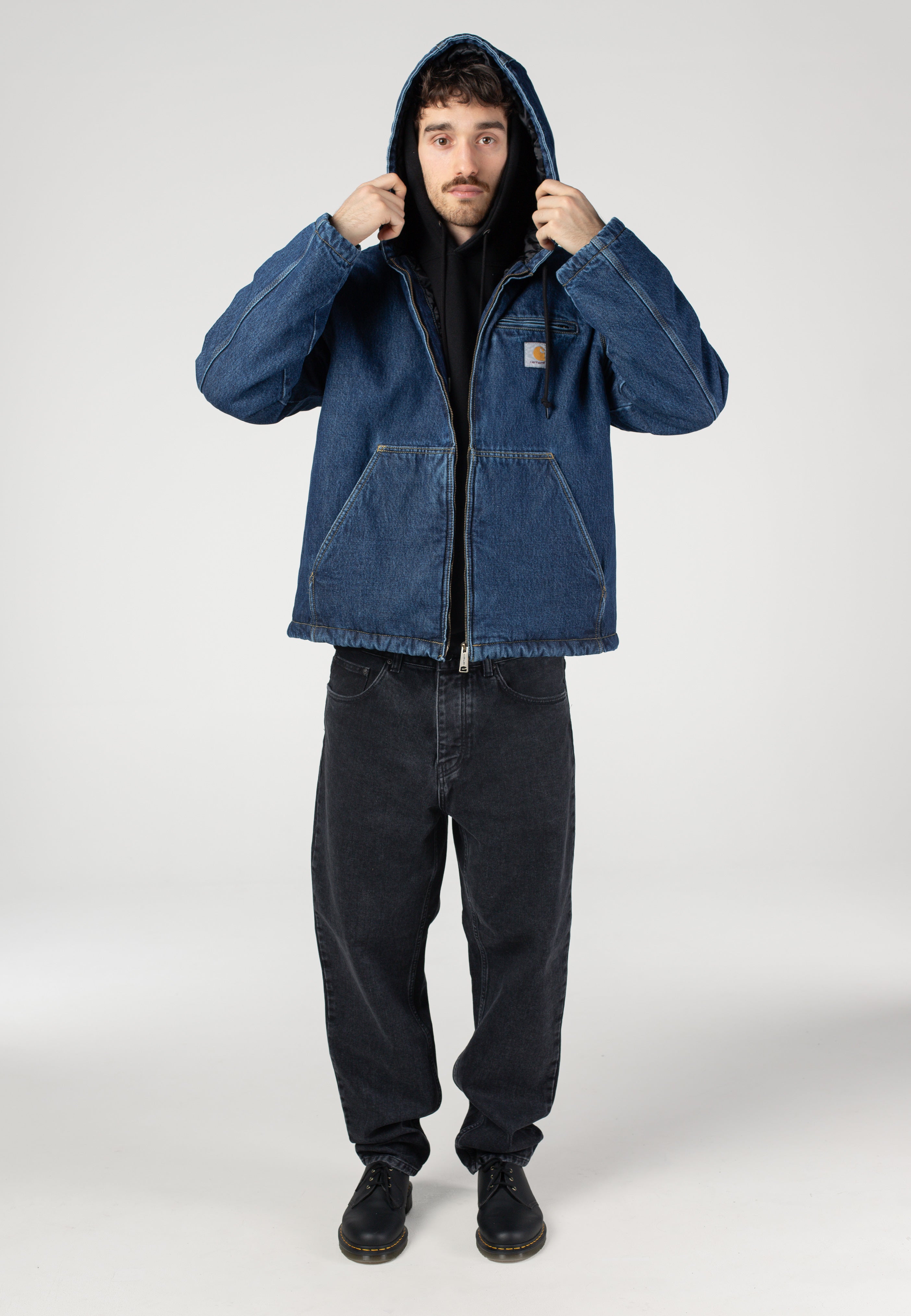 Carhartt WIP - Cleveland Stone Washed Blue - Jacket | Men-Image