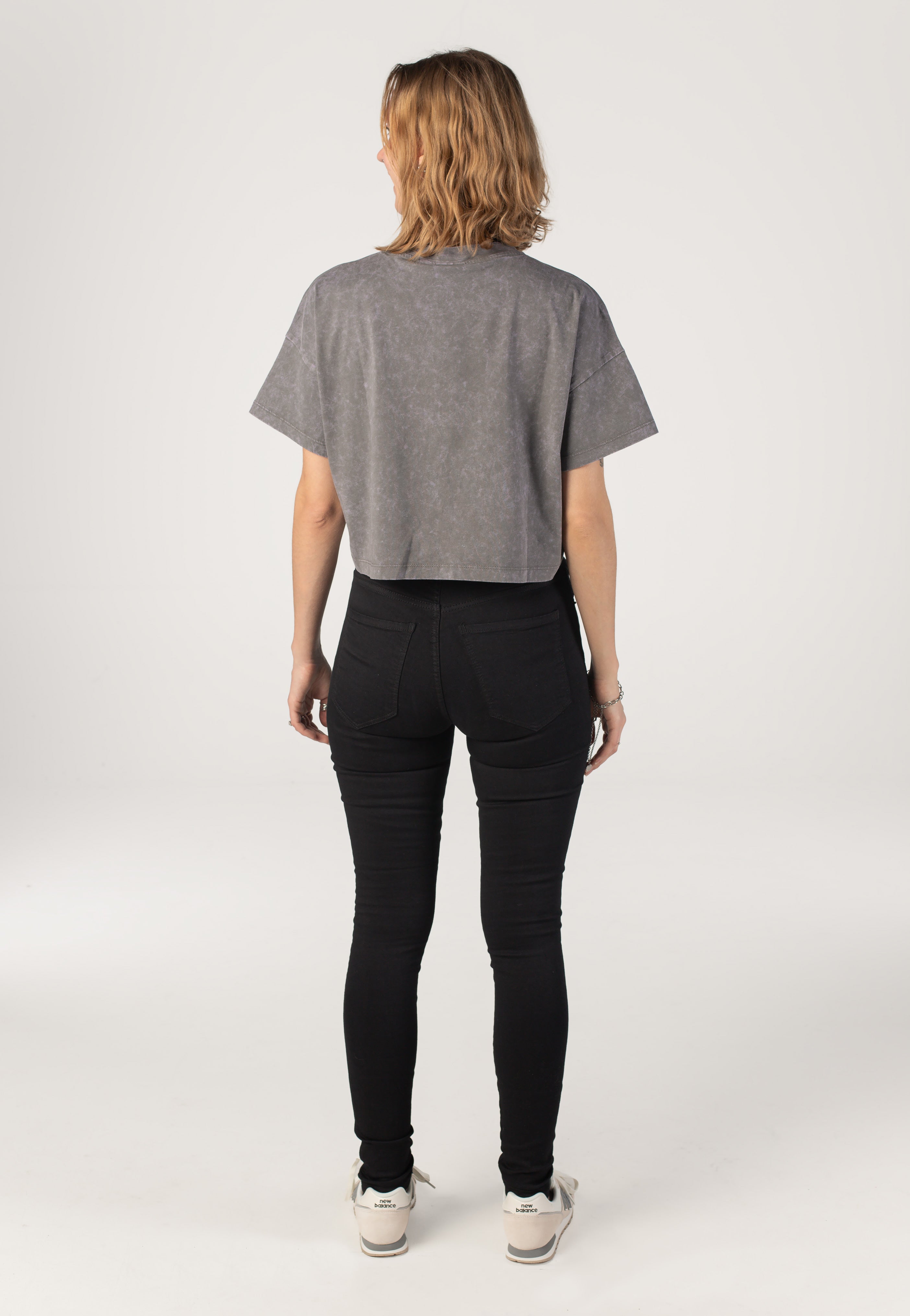 Noisy May - Alena Charcoal Gray Washed - T-Shirt | Women-Image