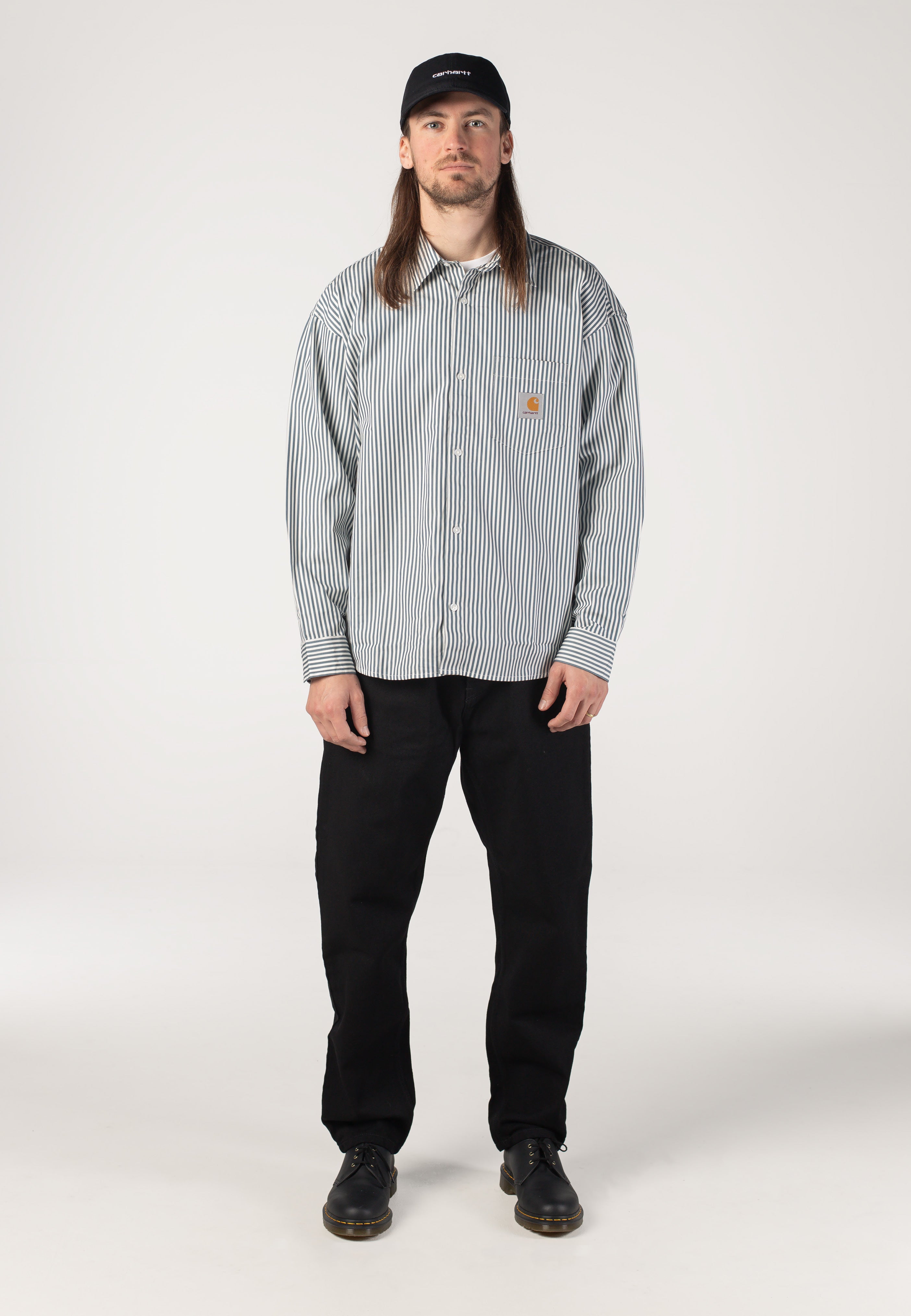 Carhartt WIP Daldry Daldry Stripe Office Blue/Wax - Shirt | Impericon